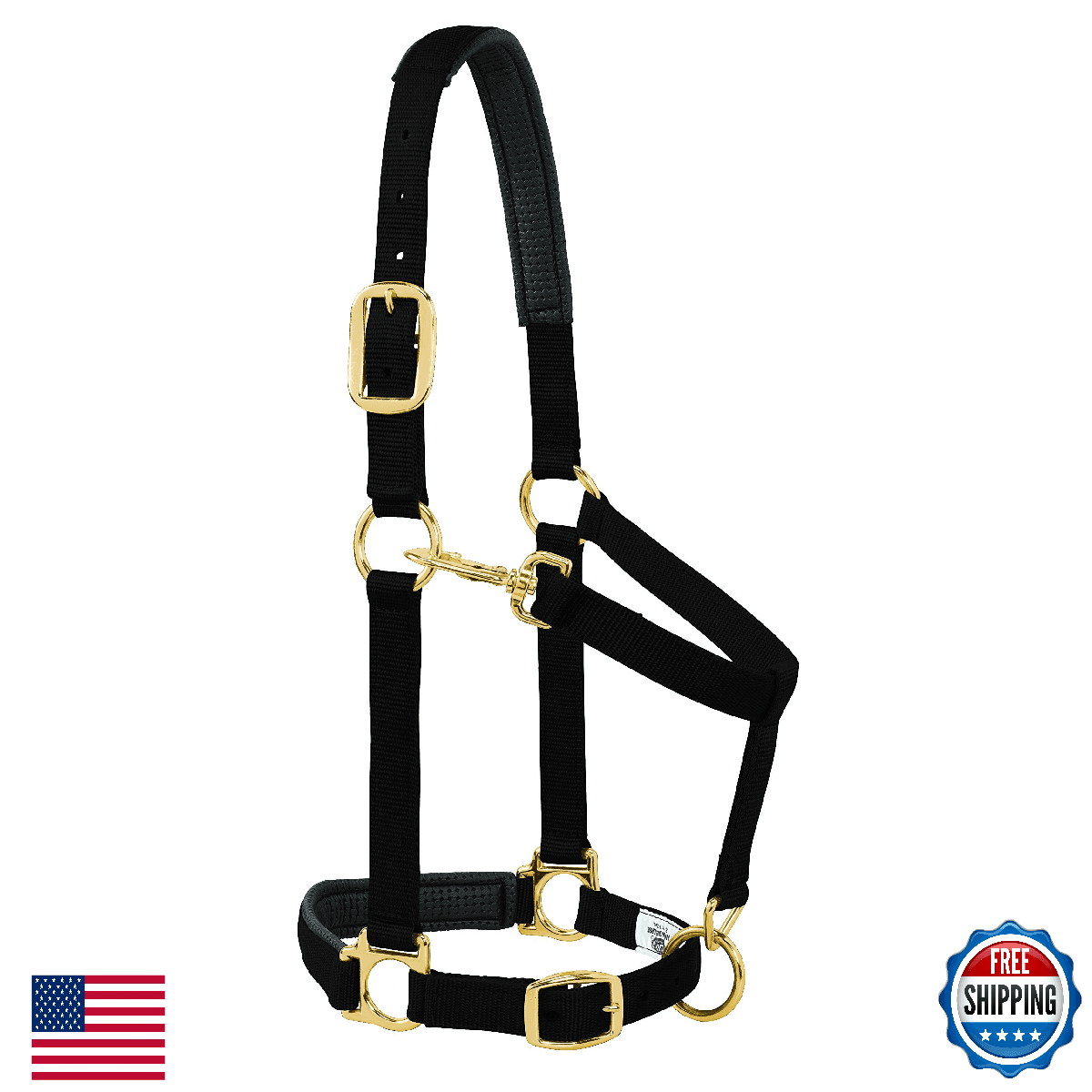 Weaver Leather Padded Adjustable Nylon Horse Halter - Image 1