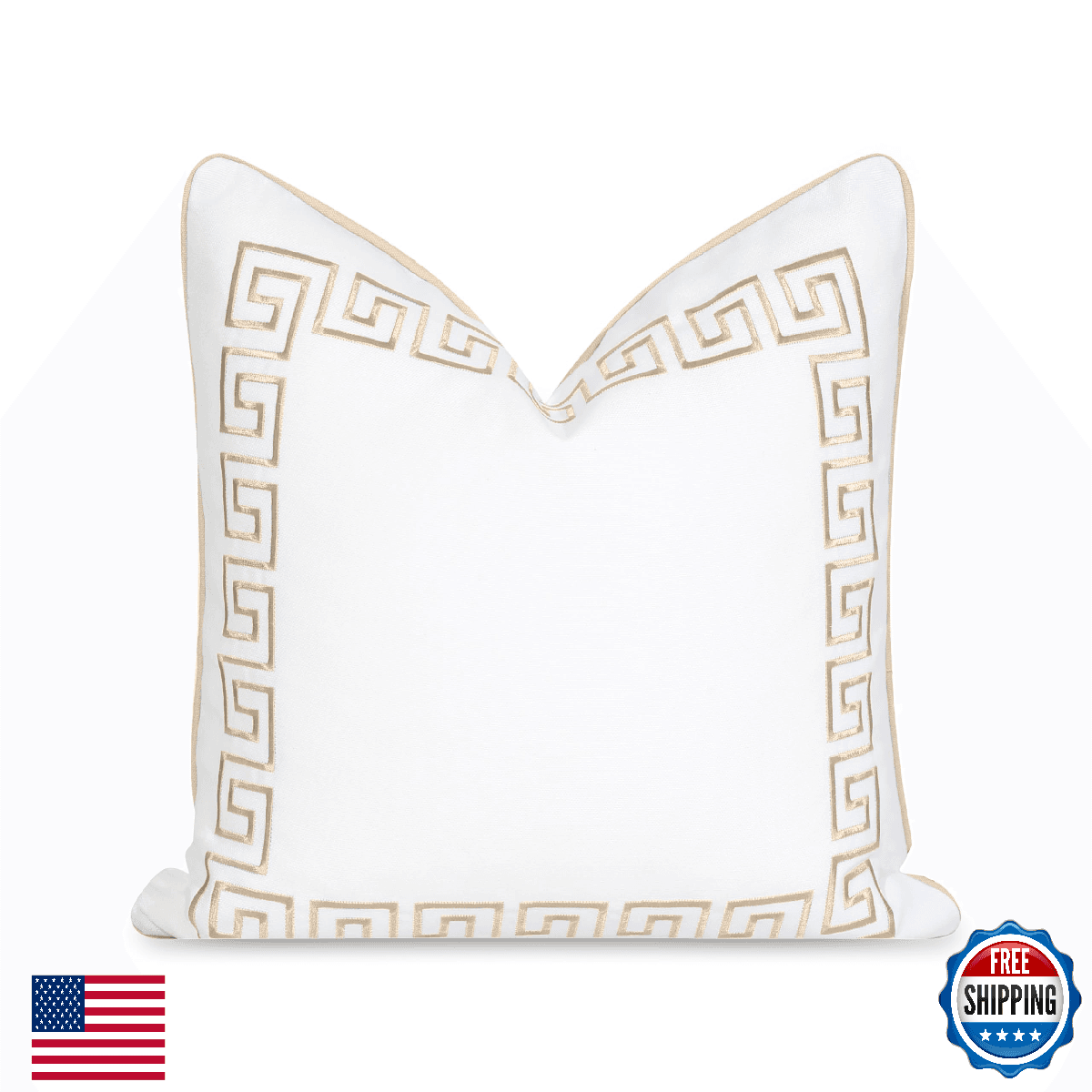 Hofdeco Coastal Indoor Outdoor Throw Pillow Cover 20x20 Water Repellent - Image 1