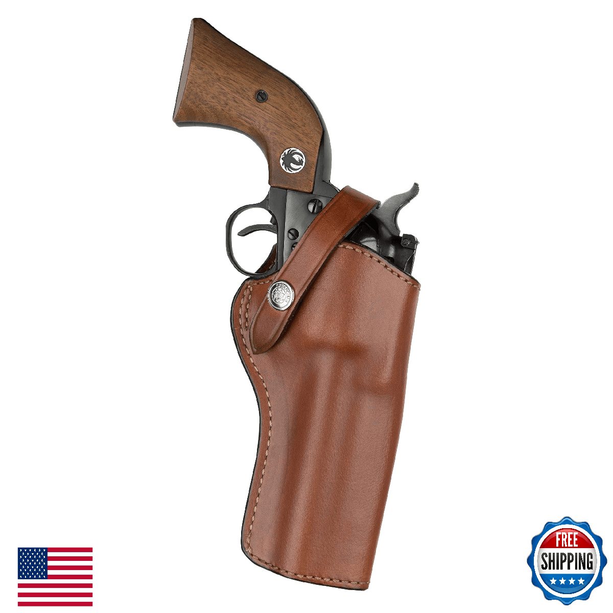 Bianchi 10066 Lawman Holster Tan RH Large Single Action 7.5" Revolver - Image 1
