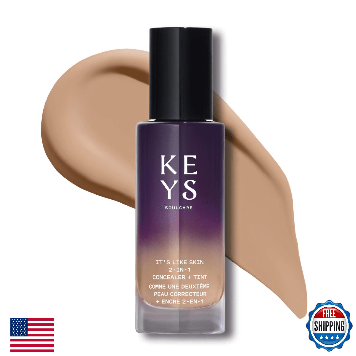 Keys Soulcare It's Like Skin 2-In-1 Concealer + Tint, Brightens & Blurs - Image 1