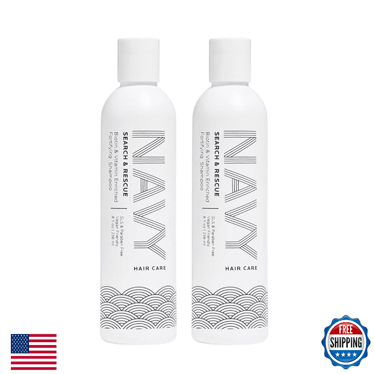 NAVY HAIR CARE Search and Rescue Shampoo | Biotin and Rosemary Oil Enriched for - Image 1