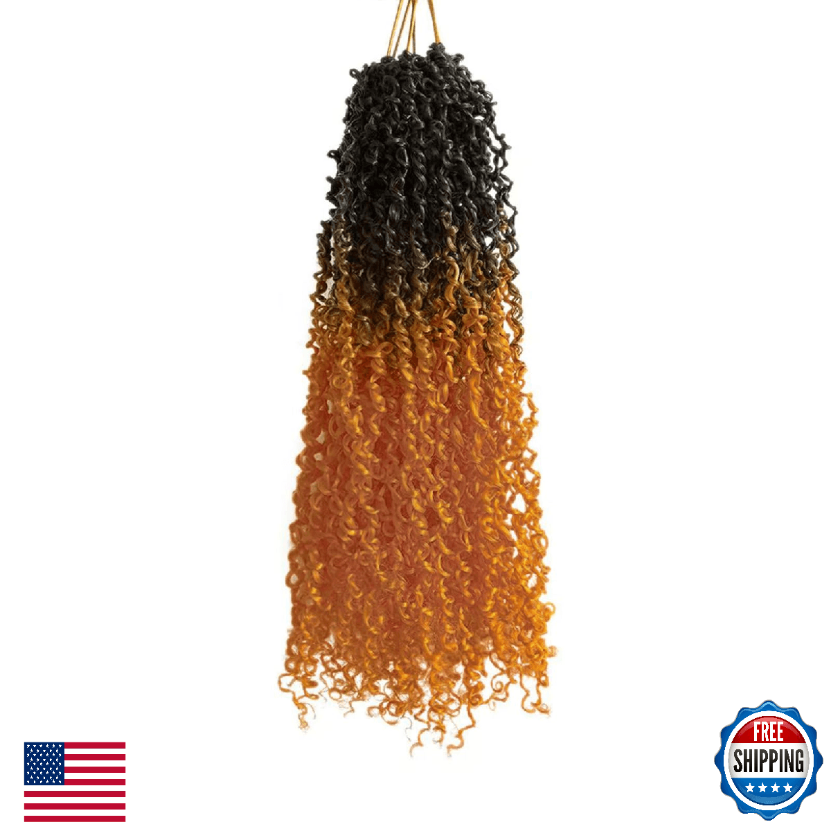 10 Inch Pre-Looped Yanky Twist Crochet Hair, 30 Strands/Pc, Mini Passion Twists, - Image 1