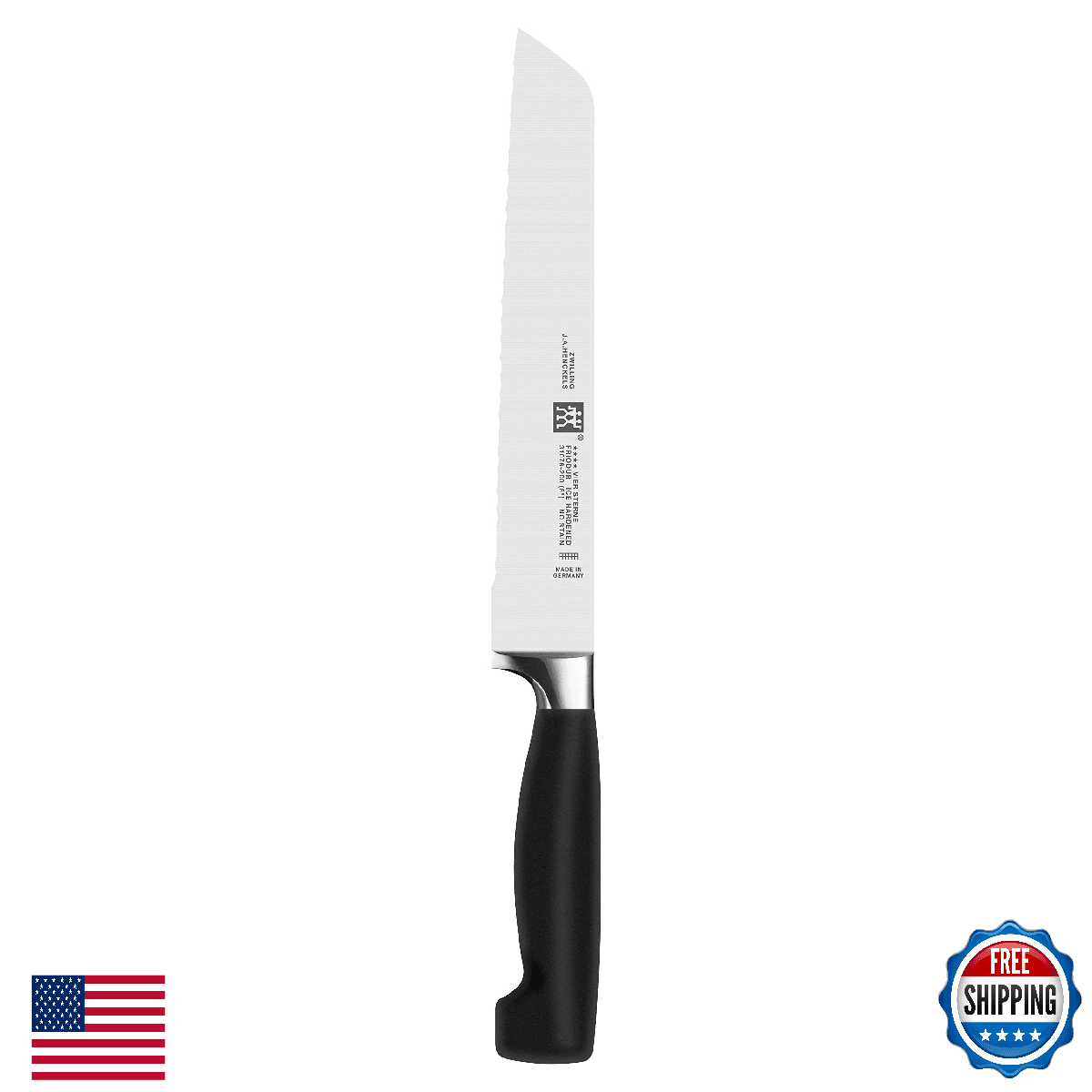 Zwilling J.A. Henckels Twin Four Star 8-Inch High Carbon Stainless Steel Bread k - Image 1