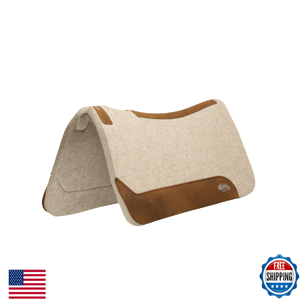 Weaver Equine 27x27 Contoured Wool Blend Felt Pony Saddle Pad Shock Absorbing - Image 1
