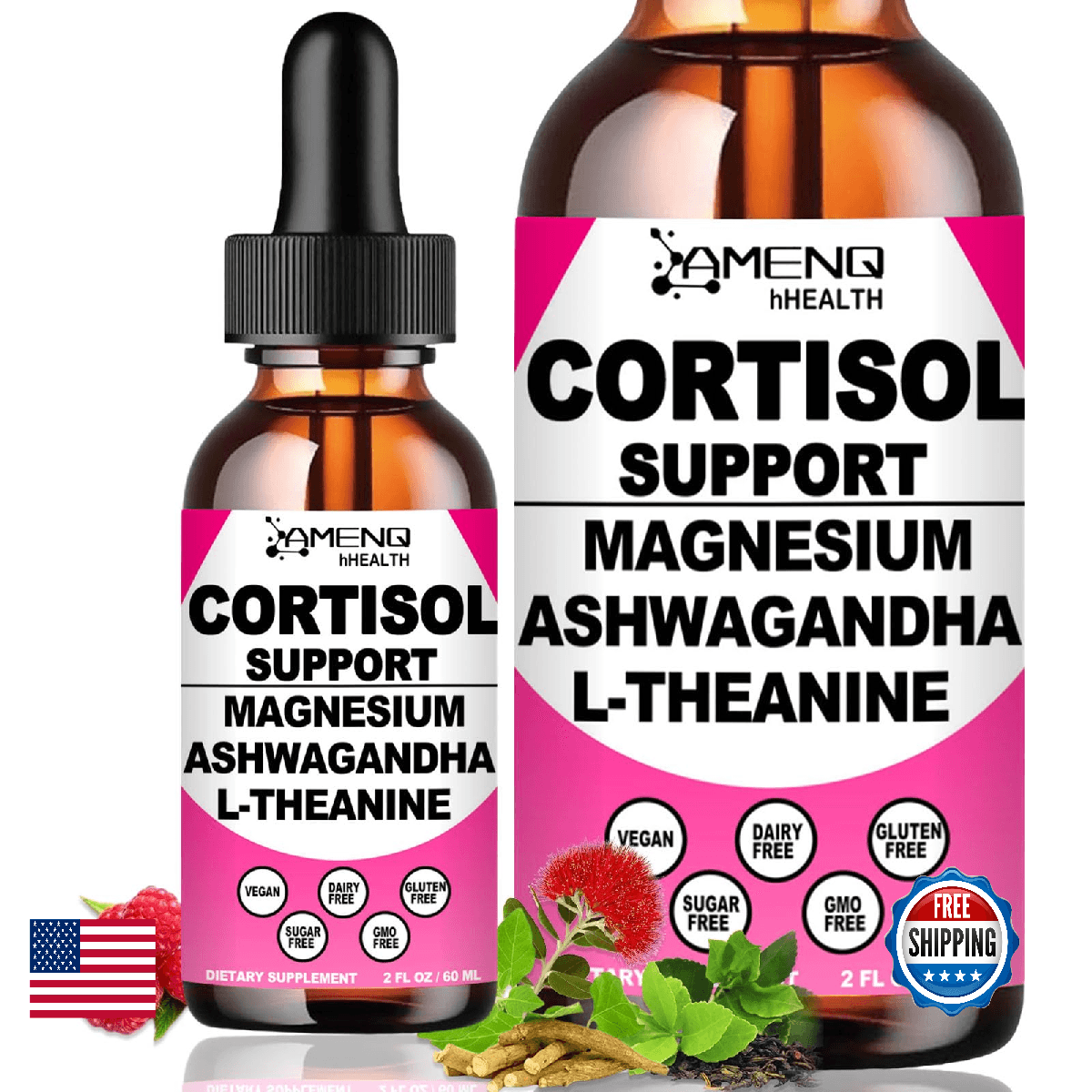 2 Pack Cortisol Supplements for Women, 17-in-1 Cortisol Calm Detox Reducer Manag - Image 1