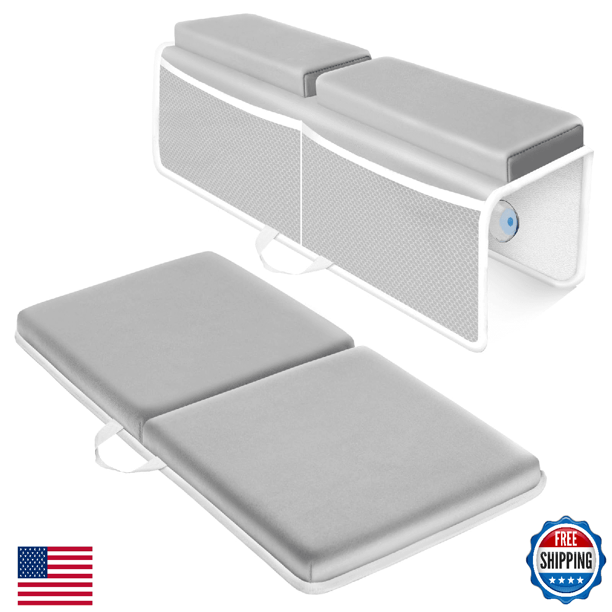 KJR Bath Kneeler and Elbow Rest Pad Set for Baby Bathing, Thick Quick Drying Mem - Image 1