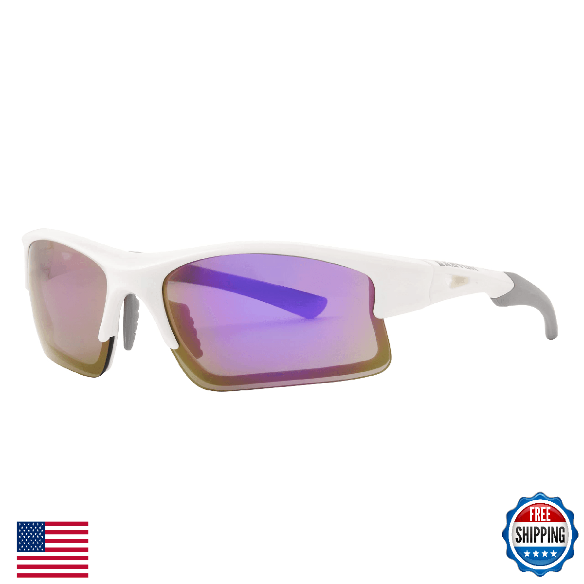 Easton Women's Reflex Blade-Style Sports Sunglasses, White - Image 1