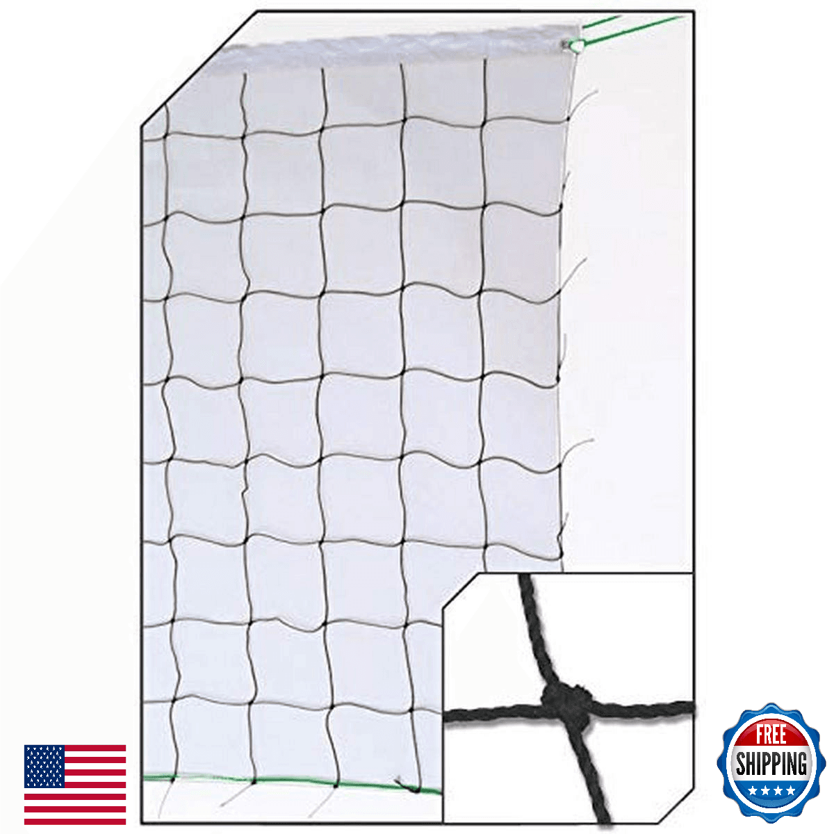 Champro Volleyball Net Black/White 30ft - Durable Indoor/Outdoor - Image 1