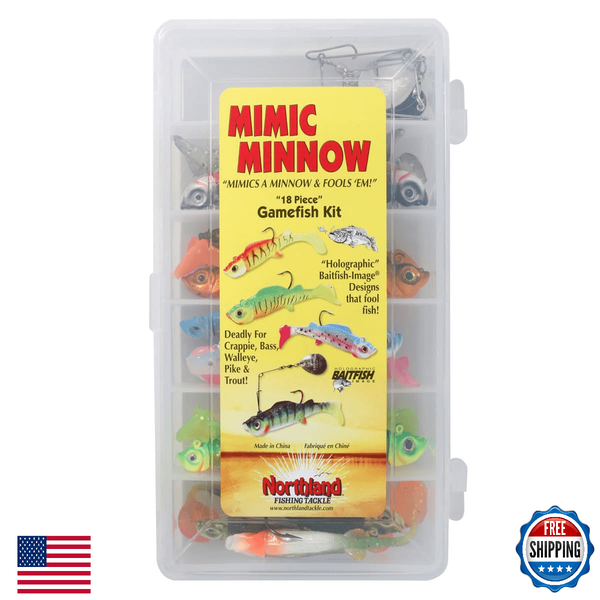 Northland Fishing Tackle Mimic Minnow Gamefish Swimbait Lure Kit, Assorted Sizes - Image 1
