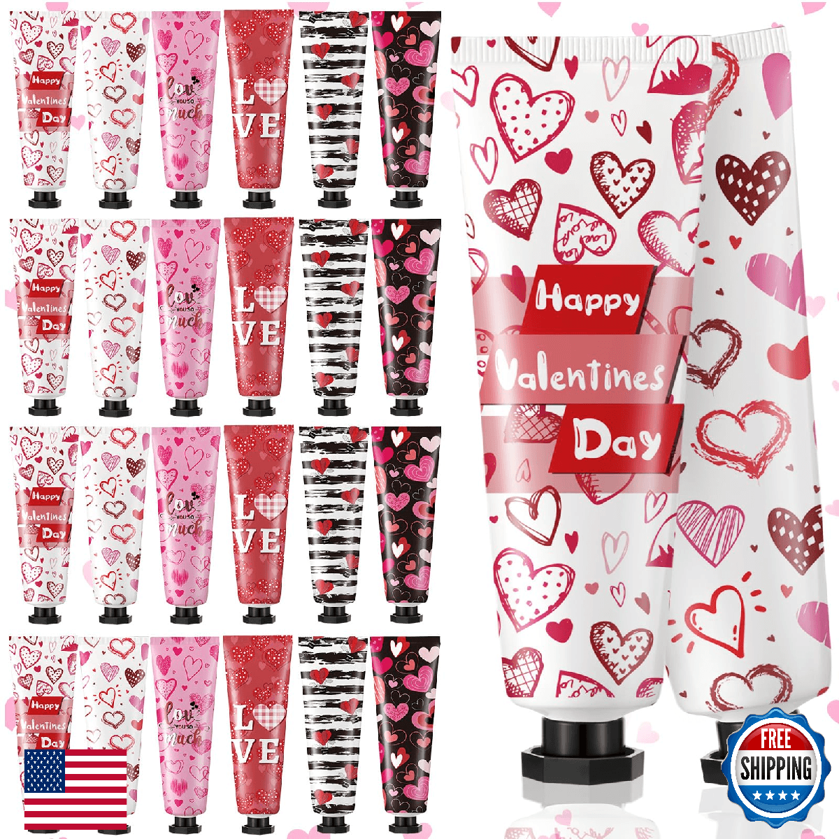 24 Pcs Valentine's Day Hand Cream Gift Bulk Valentine Gift Basket Stuffers Love - Image 1