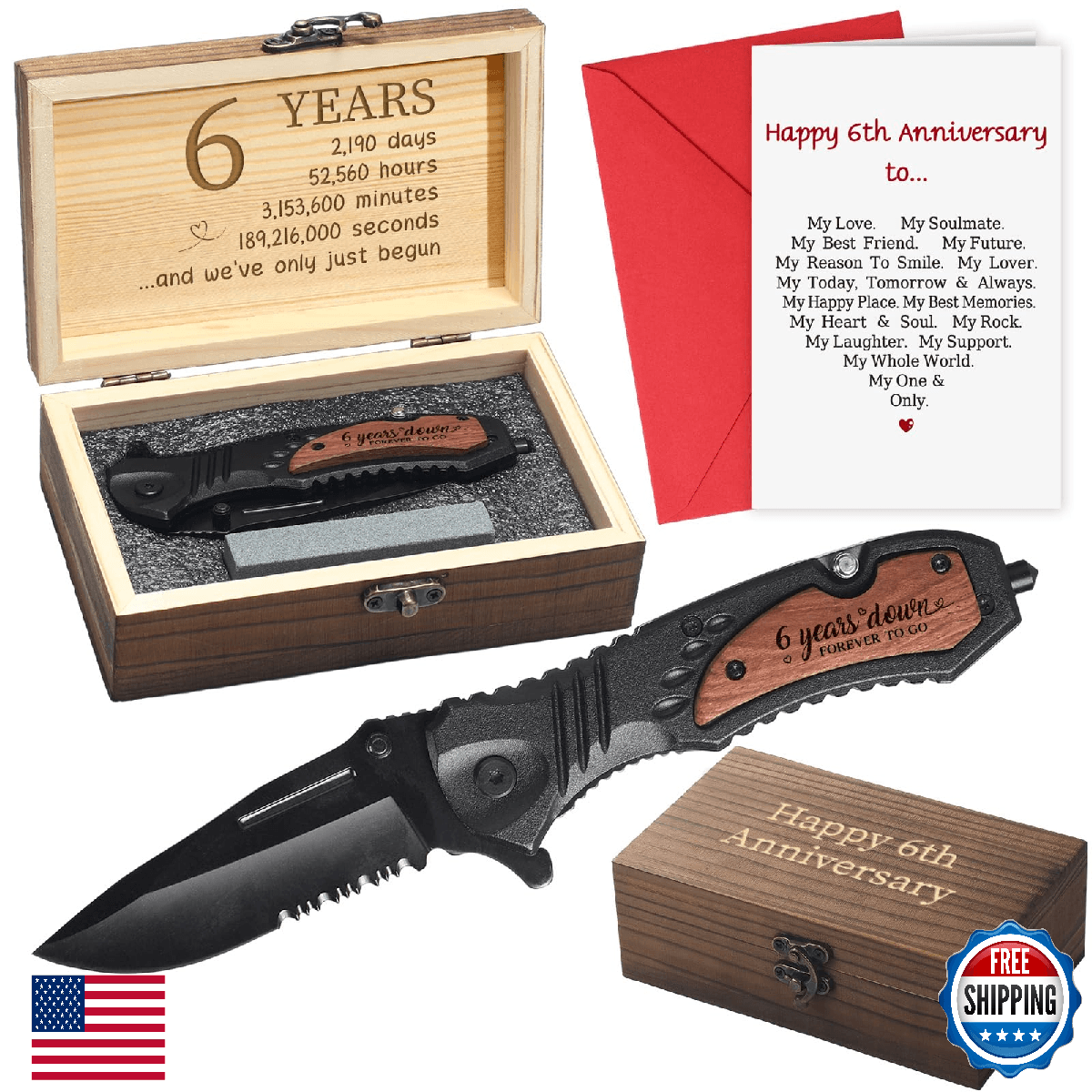 Leriton 6 Years Iron Anniversary Keepsake Gifts for Him 6th Anniversary Iron Gif - Image 1