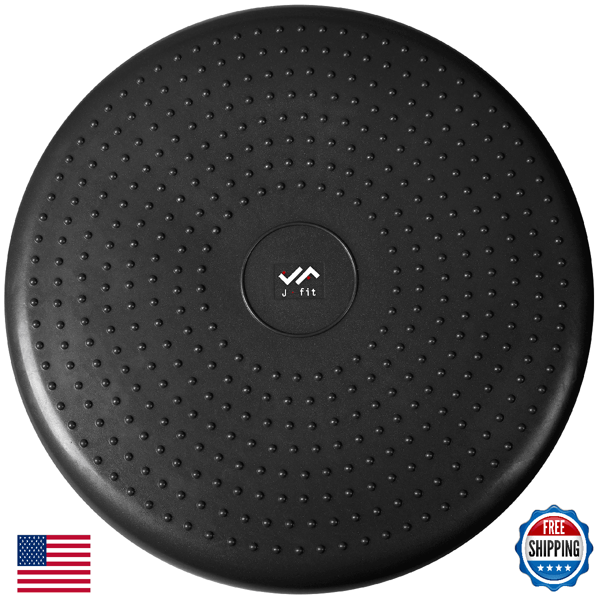 JFIT Inflatable Balance & Stability Disc, Black, 13", Core Strength Trainer - Image 1