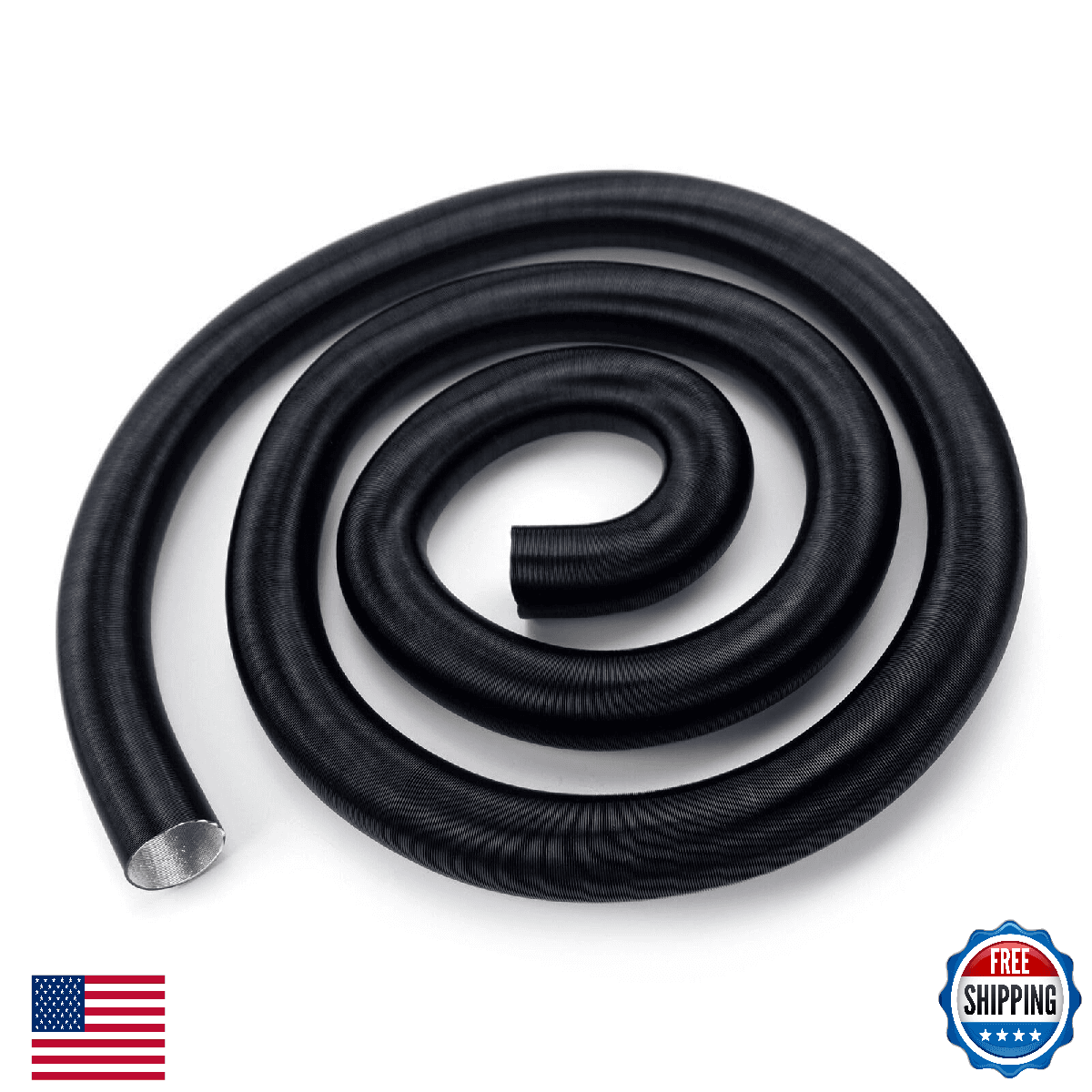 Wuyangcun Aluminum Flexible Heater Duct Pipe 75mm Diameter 300CM Flame Retardant - Image 1
