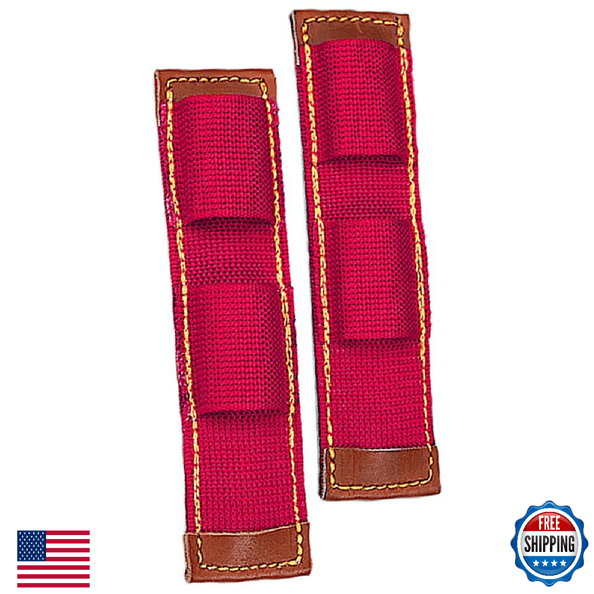 Weaver Leather Arborist Red Padded Covers for Leg Straps/Climber Shanks - Image 1