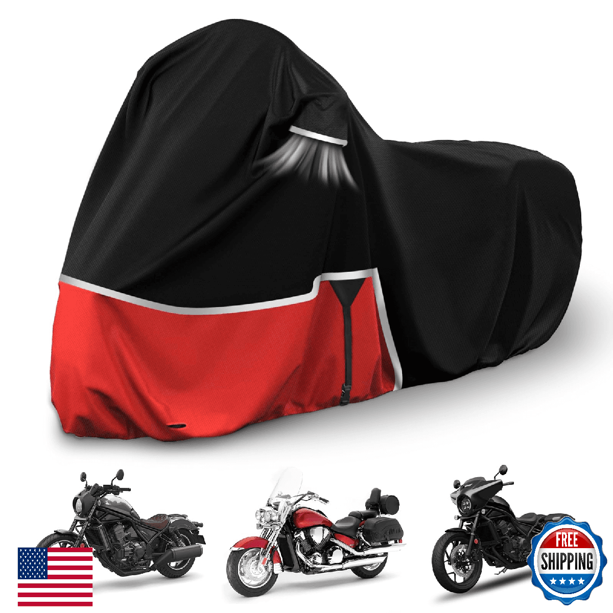 Waterproof Motorcycle Cover for Honda Rebel 300 500 1100 Shadow 750 - Image 1