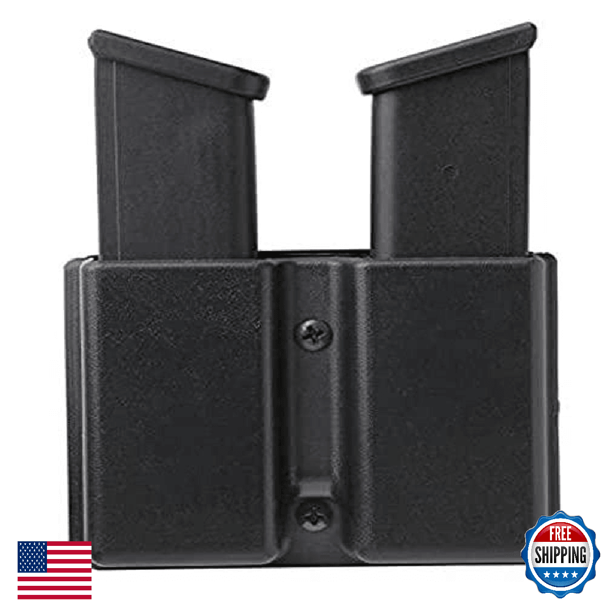 Uncle Mike's Kydex Double Stack Double Mag Case Off-Duty Concealment - Image 1