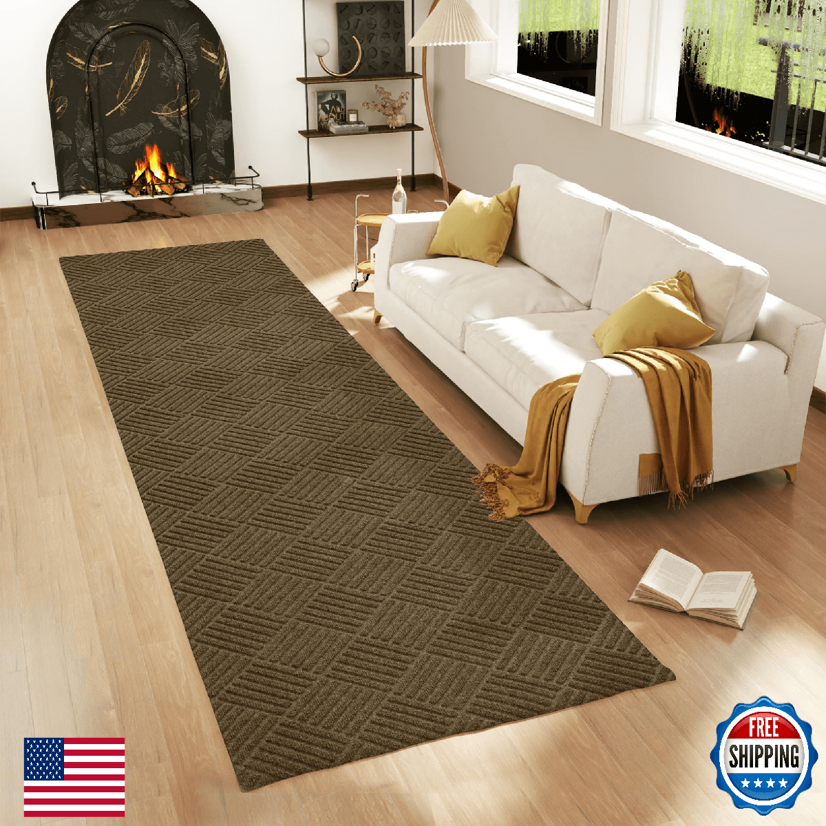 jxgzyy Runner Rug 2'11" x 9'10", Commercial Front Door Mat, Heavy Duty Indoor Ou - Image 1
