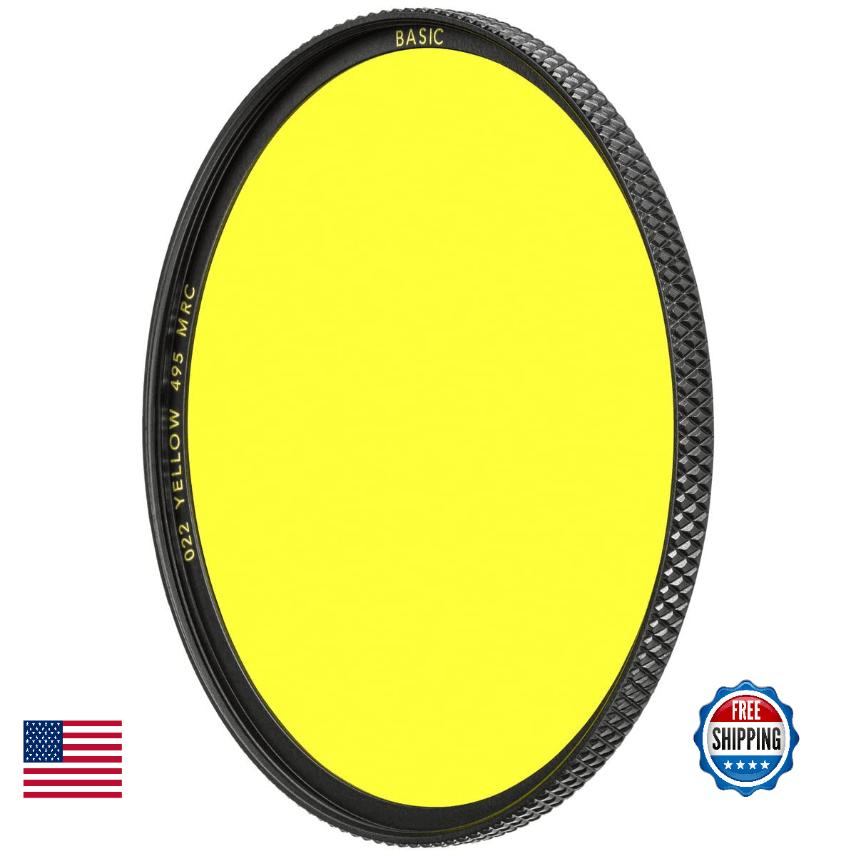 B+W 39mm Basic Black & White (Yellow) MRC 022M Glass Filter - Image 1