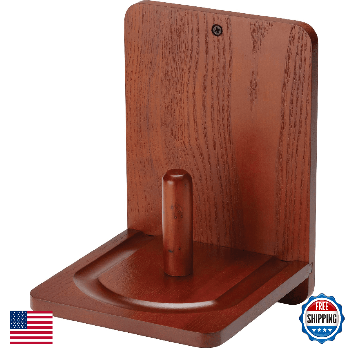 Fat Cat Billiard Pool Wall Mounted Wood Cone Chalk Holder Mahogany Finish - Image 1