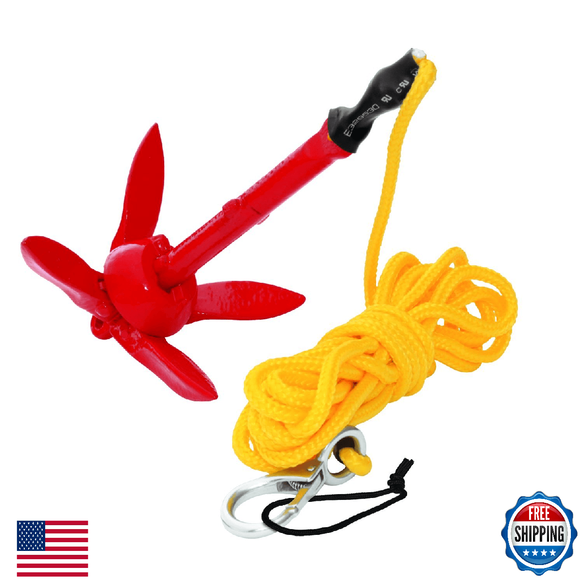AIRHEAD SUP Anchor Kit - 1.5lb Grapnel Anchor 15ft Line Bag - Image 1