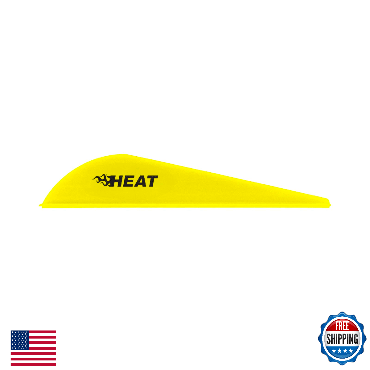 Bohning Heat Vanes 2.5" Neon Yellow 100pk - Low Profile Hunting Bow Vanes - Image 1