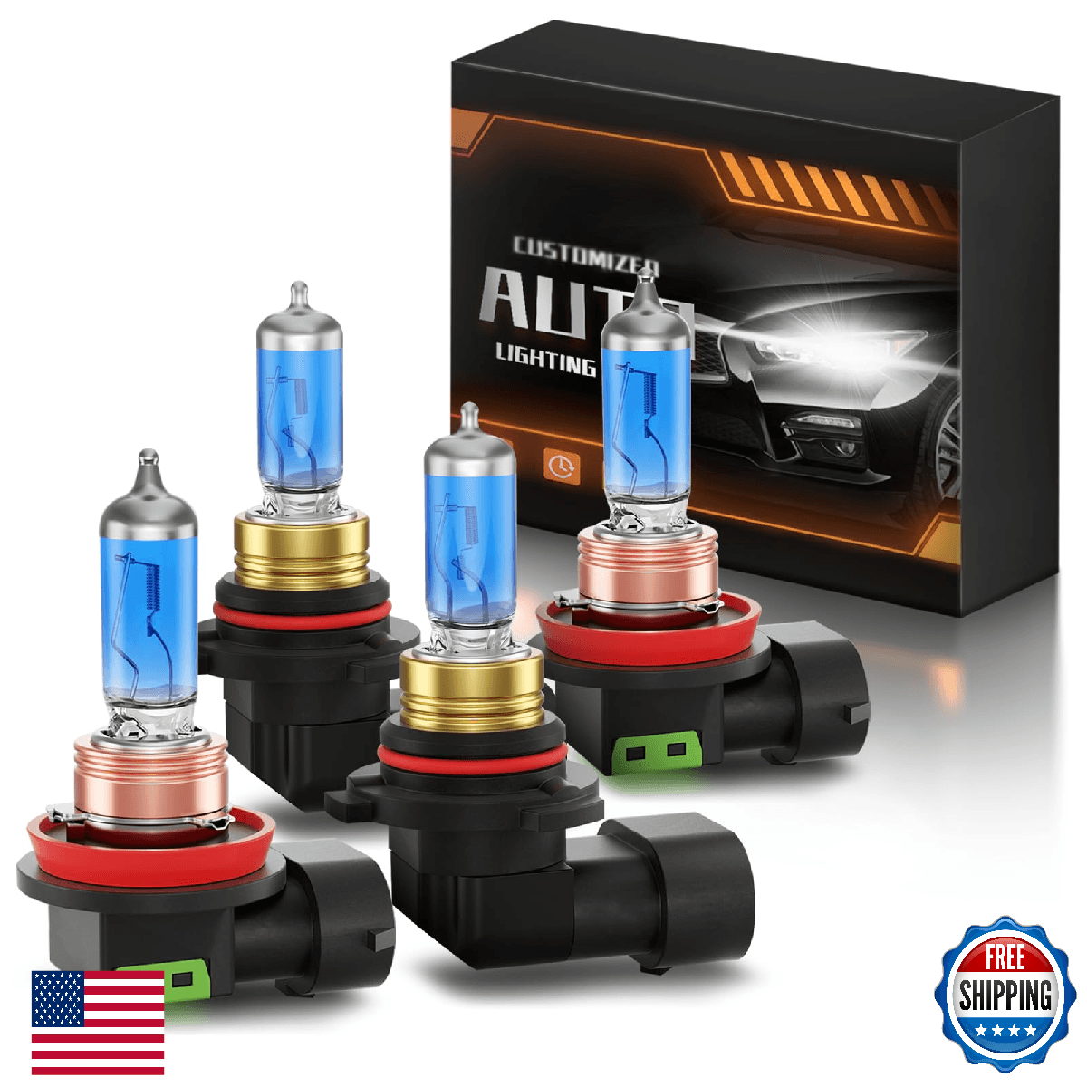 XFLHEHD Fits for 2011-2020 Honda Odyssey Halogen Headlight Bulbs Combo, Ultra Br - Image 1