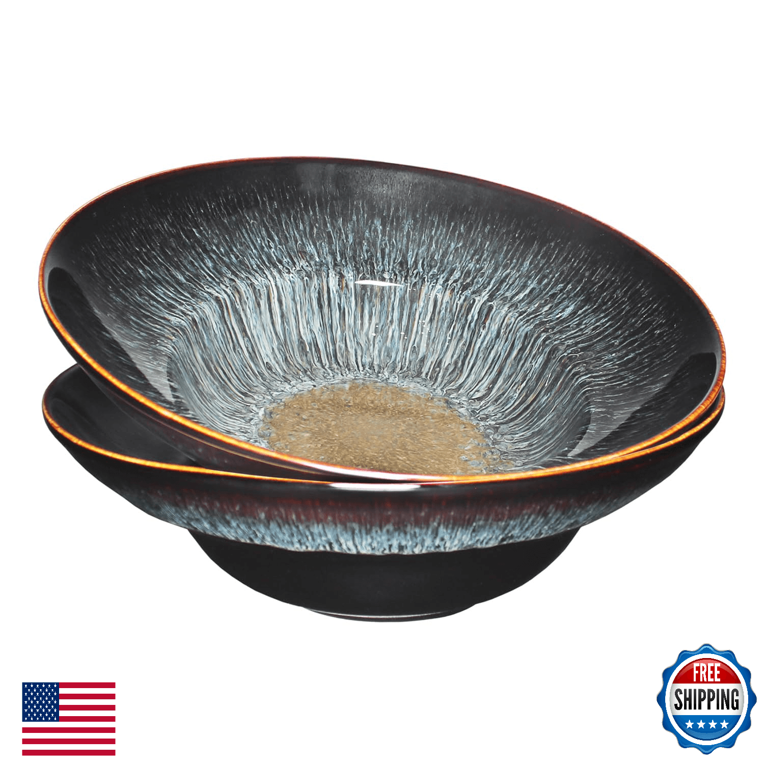 Jinsongdafa Ceramic Japanese Ramen Noodle Soup Bowl - Pho, Pasta, Salad - Image 1