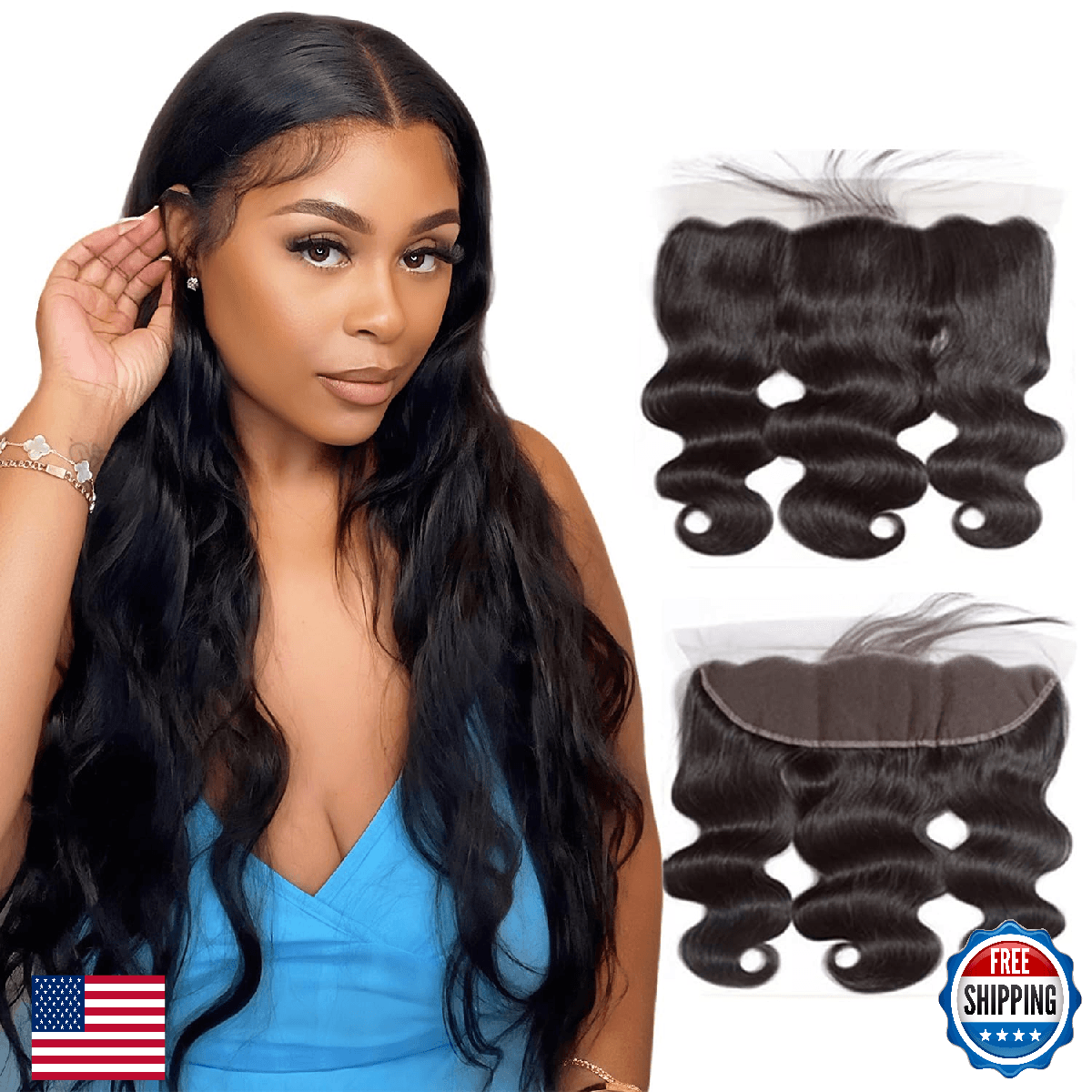 13x4 HD Transparent Lace Frontal Closure 12A Grade Brazilian Virgin Human Hair B - Image 1