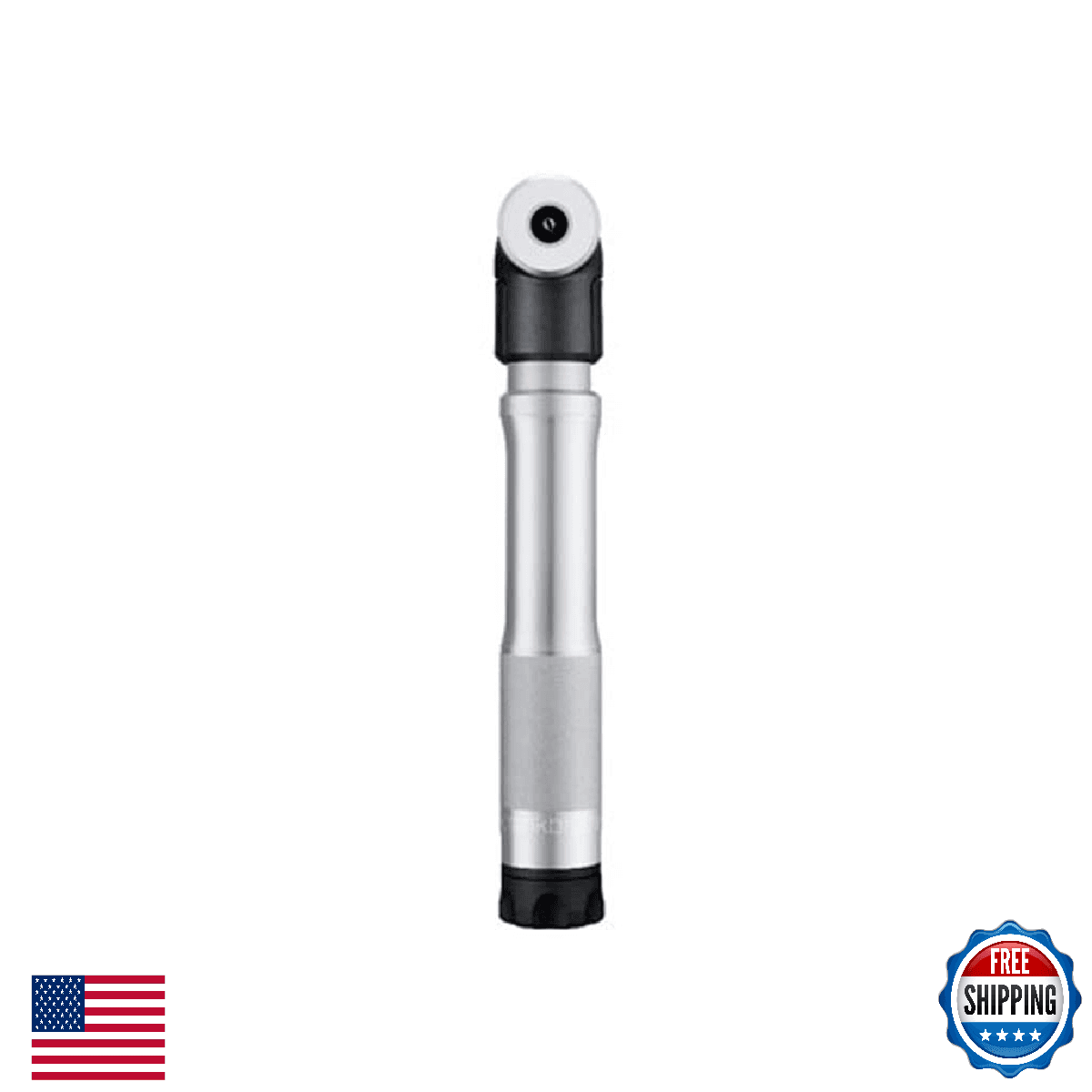Sterling Short Frame Pump Silver - Presta/Schrader, High Volume/Pressure - Image 1