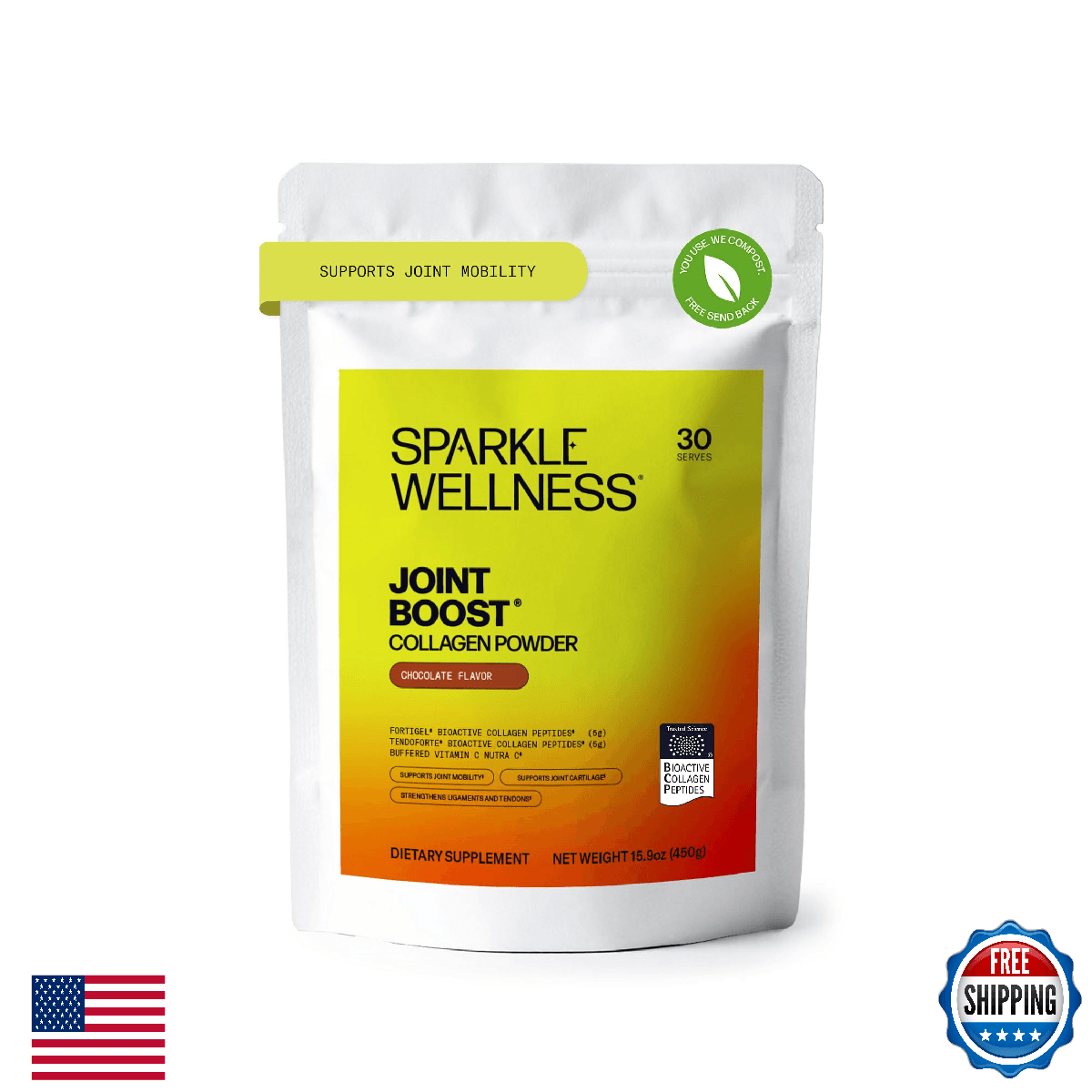 Sparkle Wellness FORTIGEL & TENDOFORTE Collagen Peptides | Collagen Powder with - Image 1
