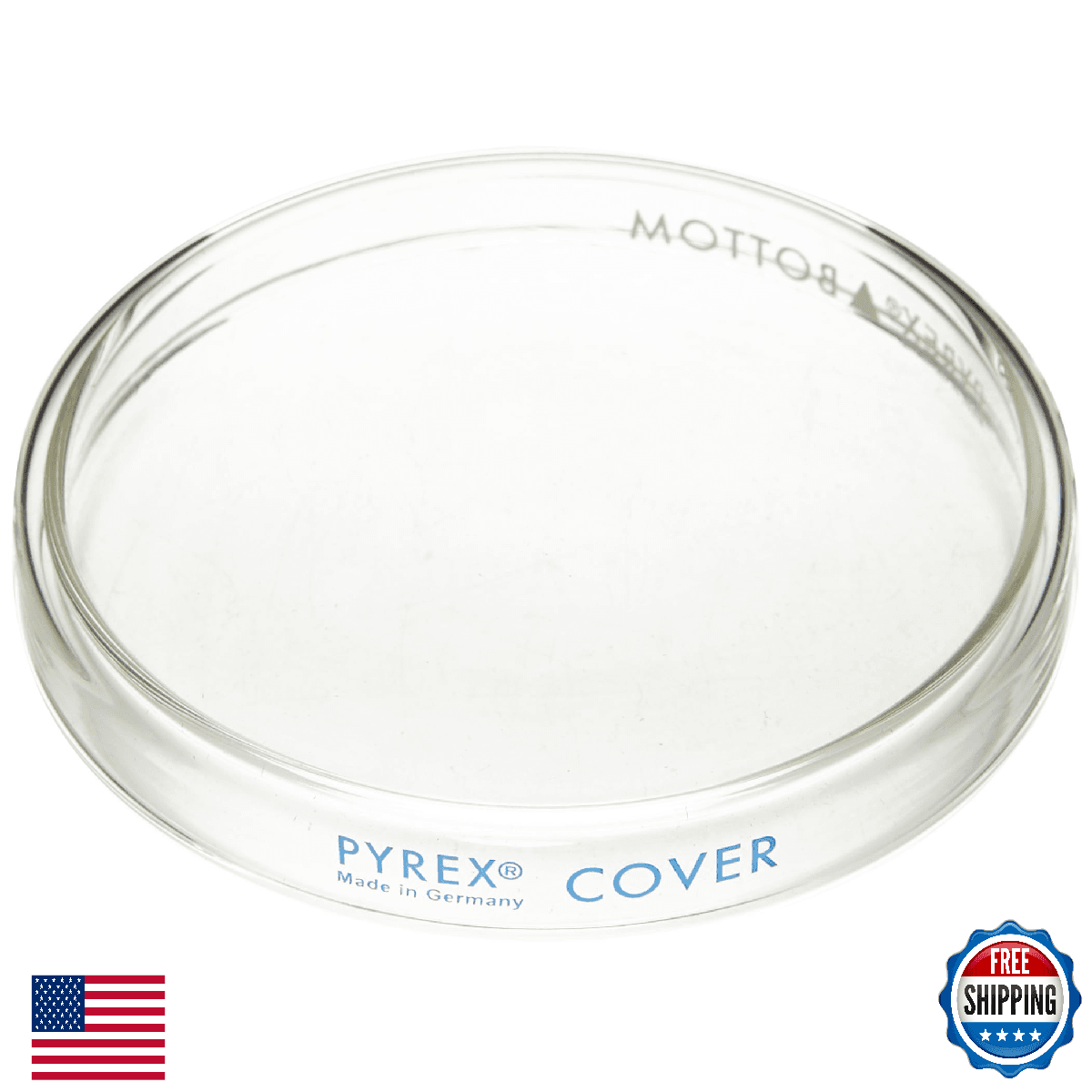 Pyrex 3160-101 12 Pack 100x15mm Glass Petri Dishes with Covers - Image 1