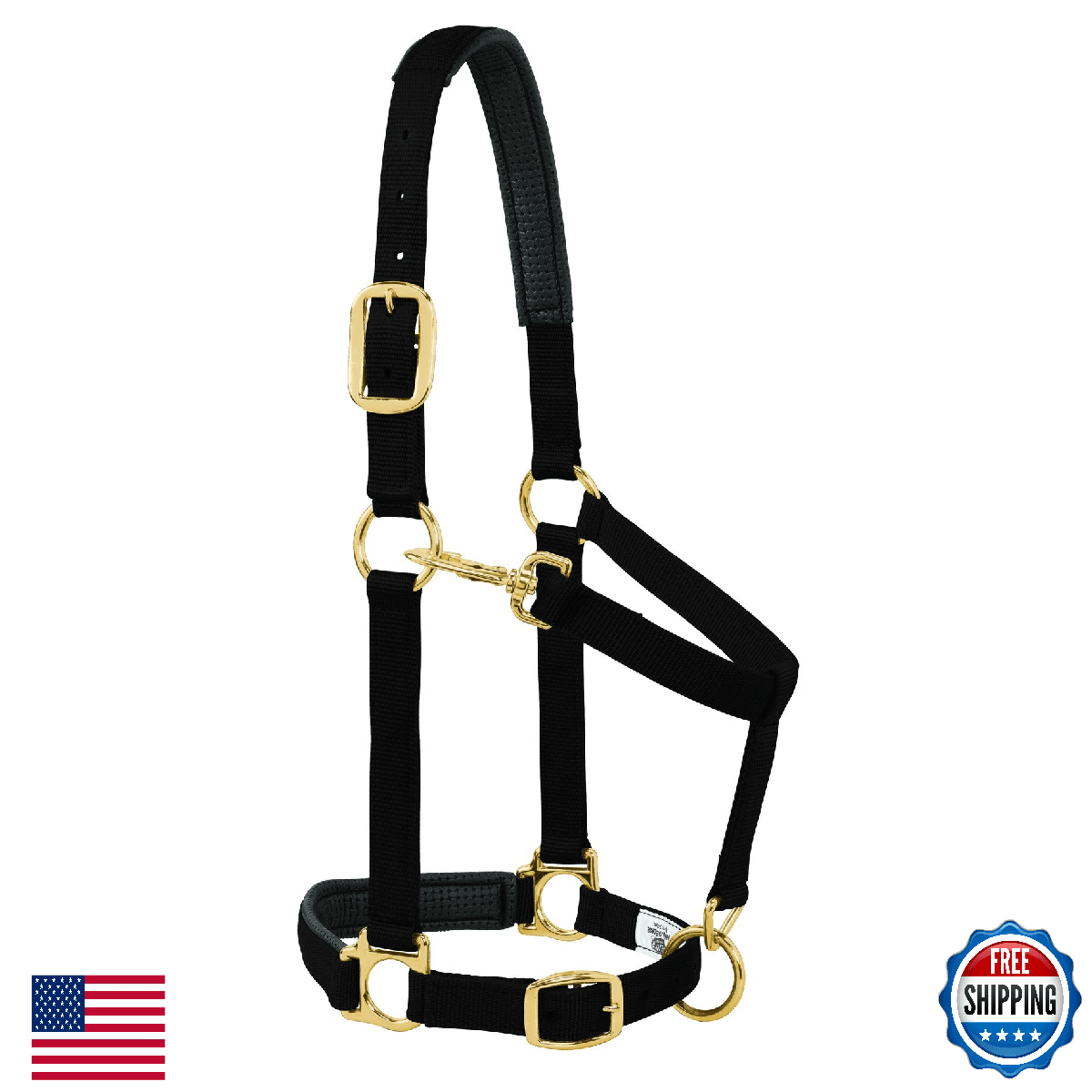 Weaver Leather Padded Adjustable Nylon Horse Halter - Image 1