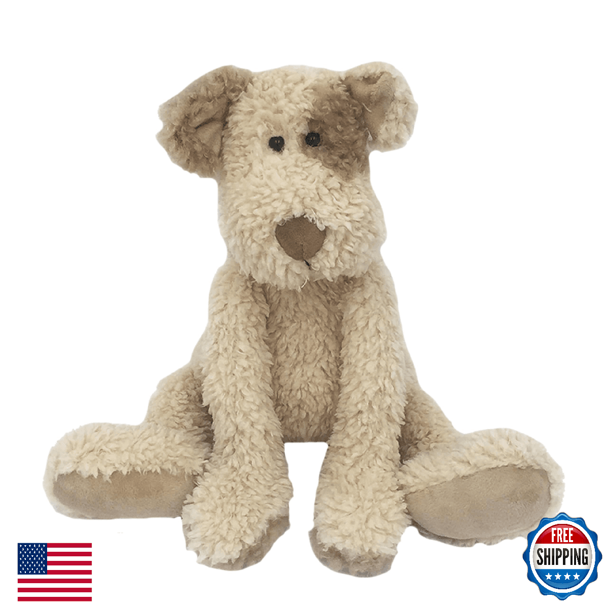 MON AMI Bogart Shaggy Puppy Plush Toy - 18", Soft & Cuddly Plushie with Long Leg - Image 1