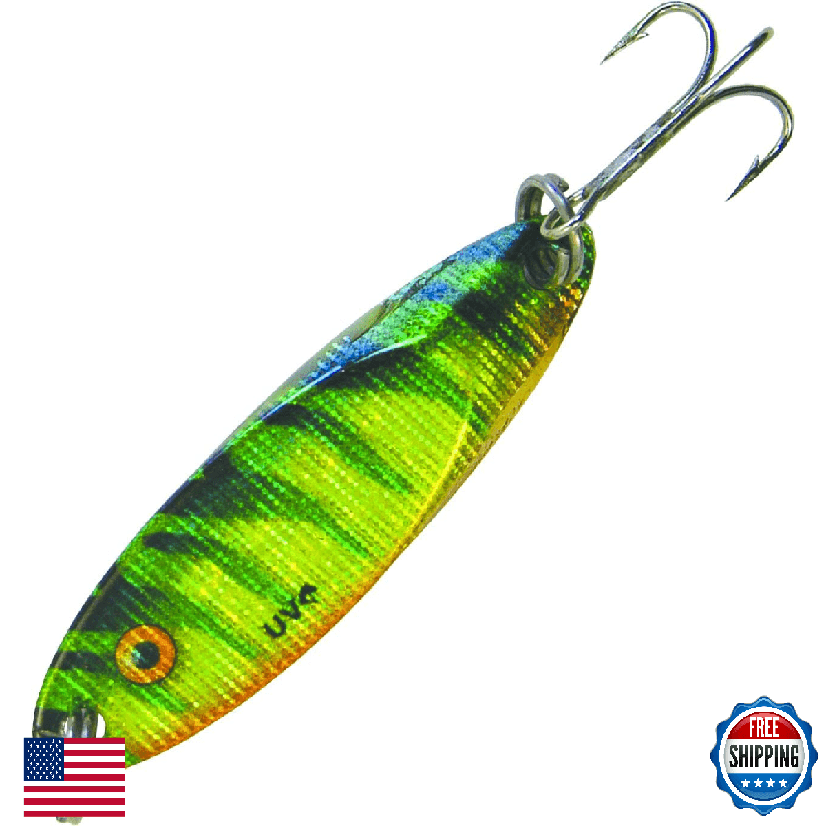 Acme SW225/FFT Kastmaster Baitfish-Foil Fire Tiger 1/12oz Lure UV Glow - Image 1