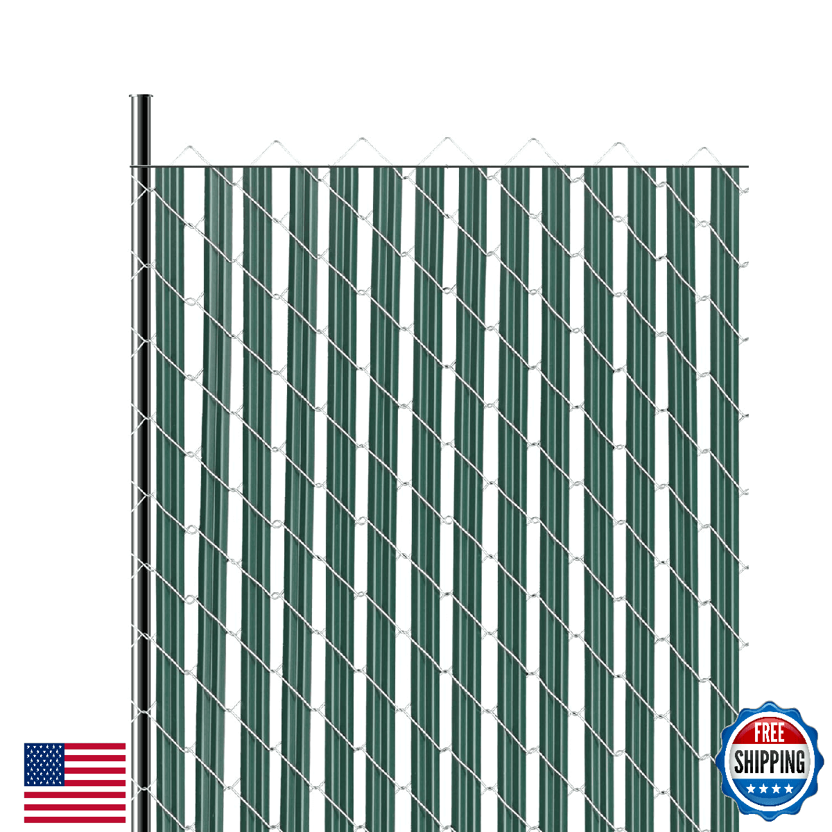 VEVOR Bottom Locking Privacy Slats, Single-Wall Vertical Bottom-Locking Slats fo - Image 1