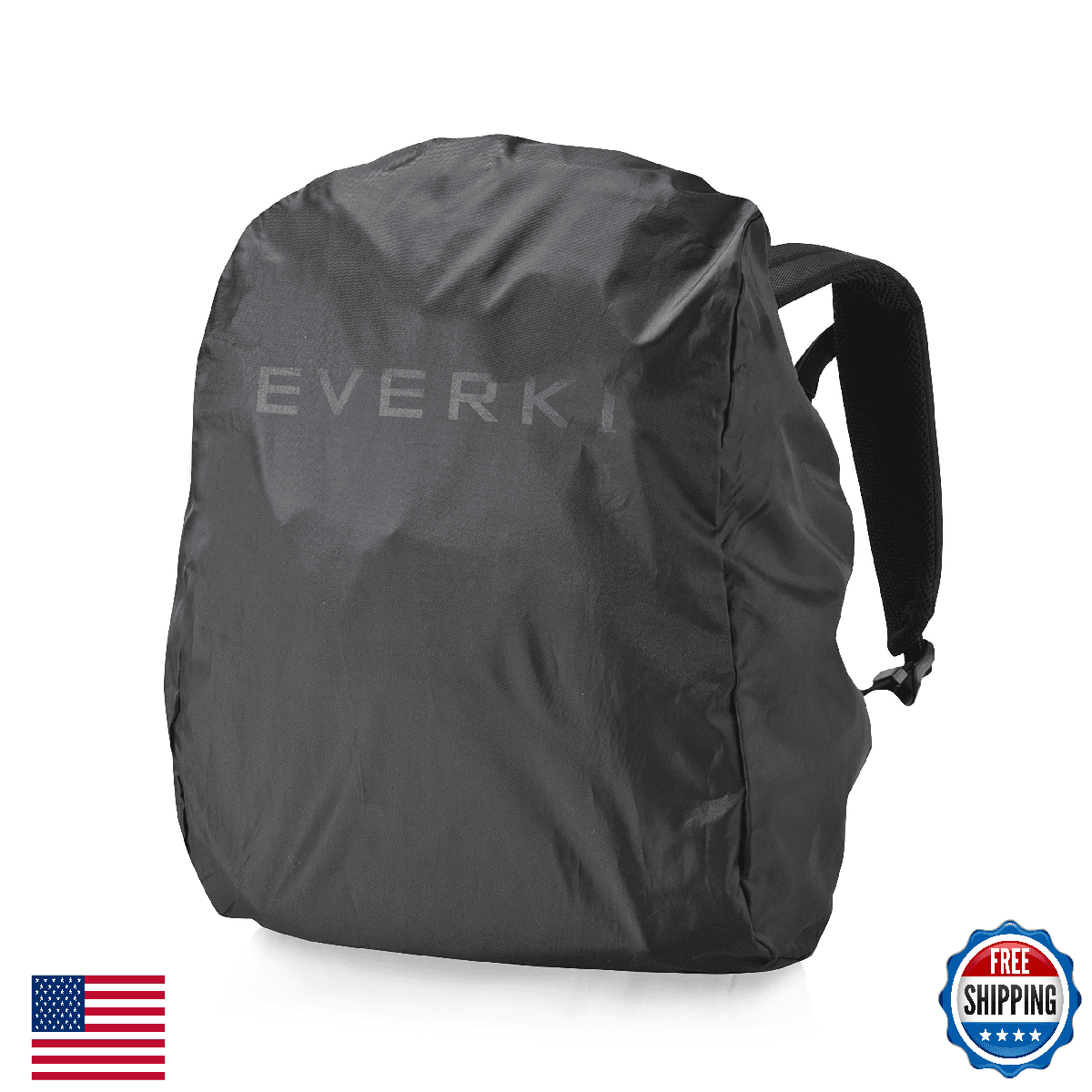 EVERKI Travel Backpack Rain Cover - Black Outdoor Pack Raincover, Ideal - Image 1