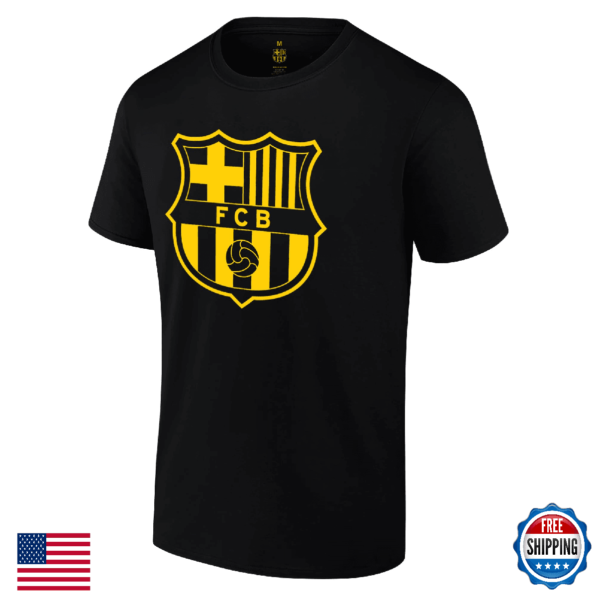 Icon Sports Barcelona FC Soccer Tee - Officially Licensed Unisex Adult Cotton Sh - Image 1