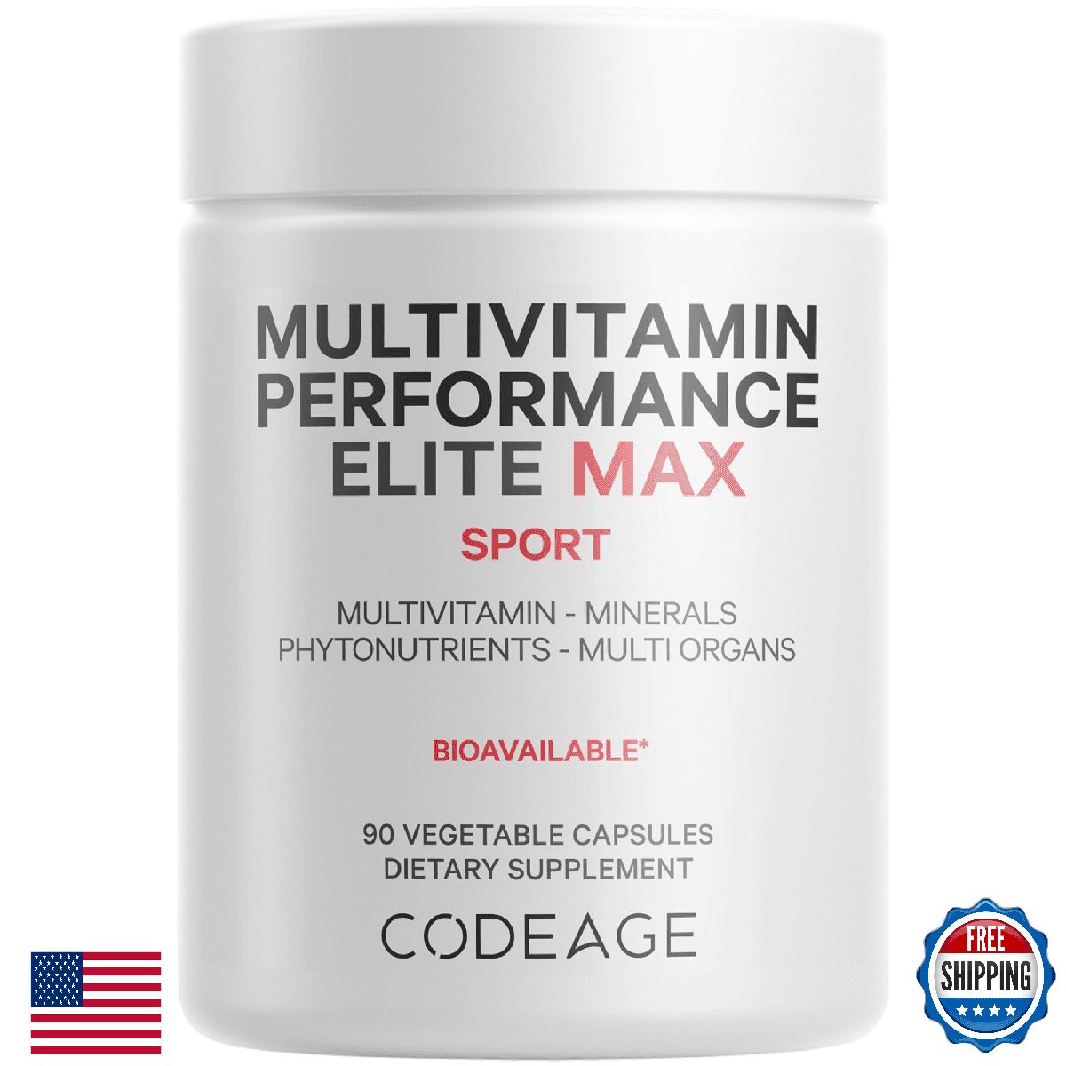 Codeage Multivitamin Performance Elite Max A, B6, B12, C, D, E, K - Minerals - Image 1