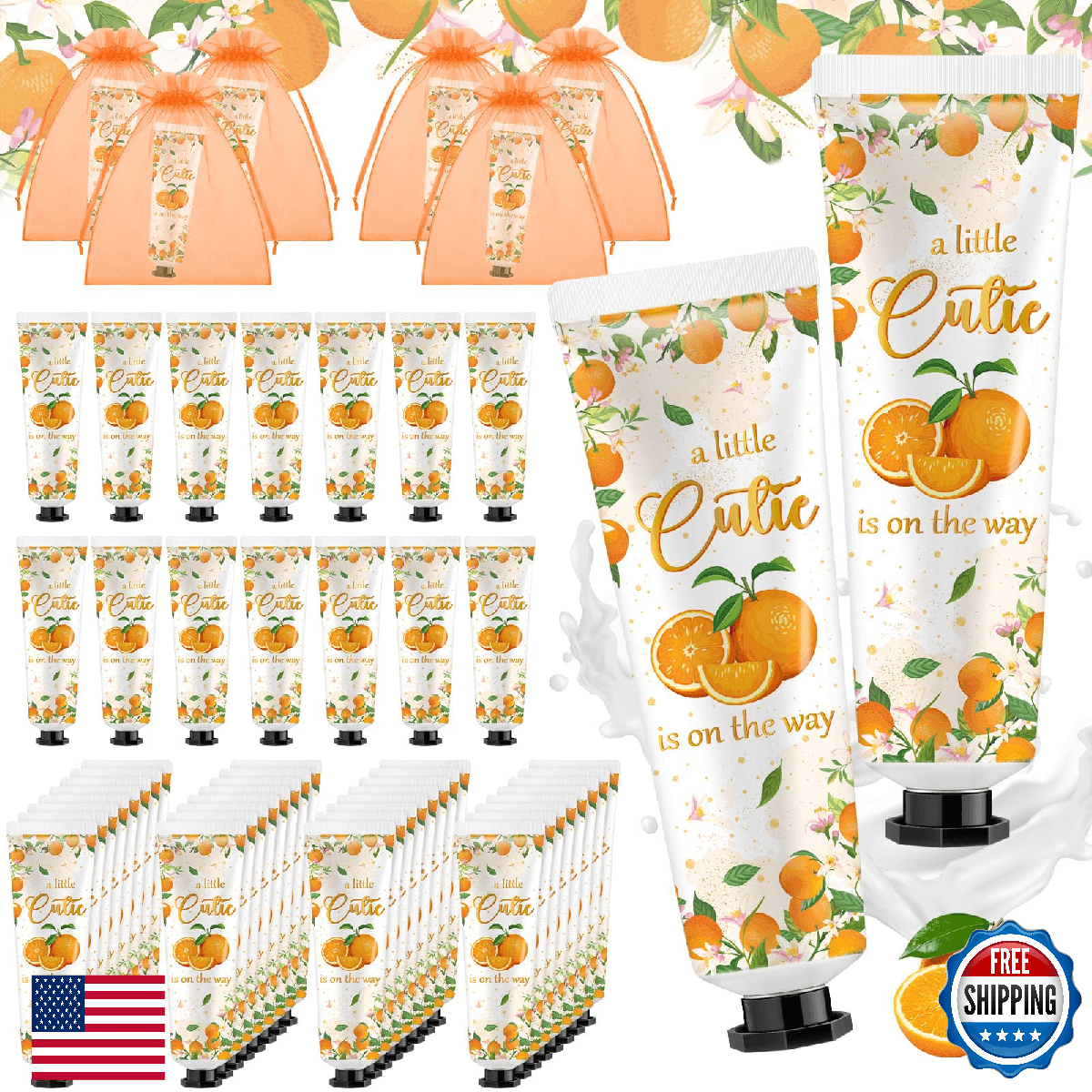 Swiffen 48 Sets A Little Cutie Is On The Way Hand Cream Baby Shower Gifts Bulk - Image 1