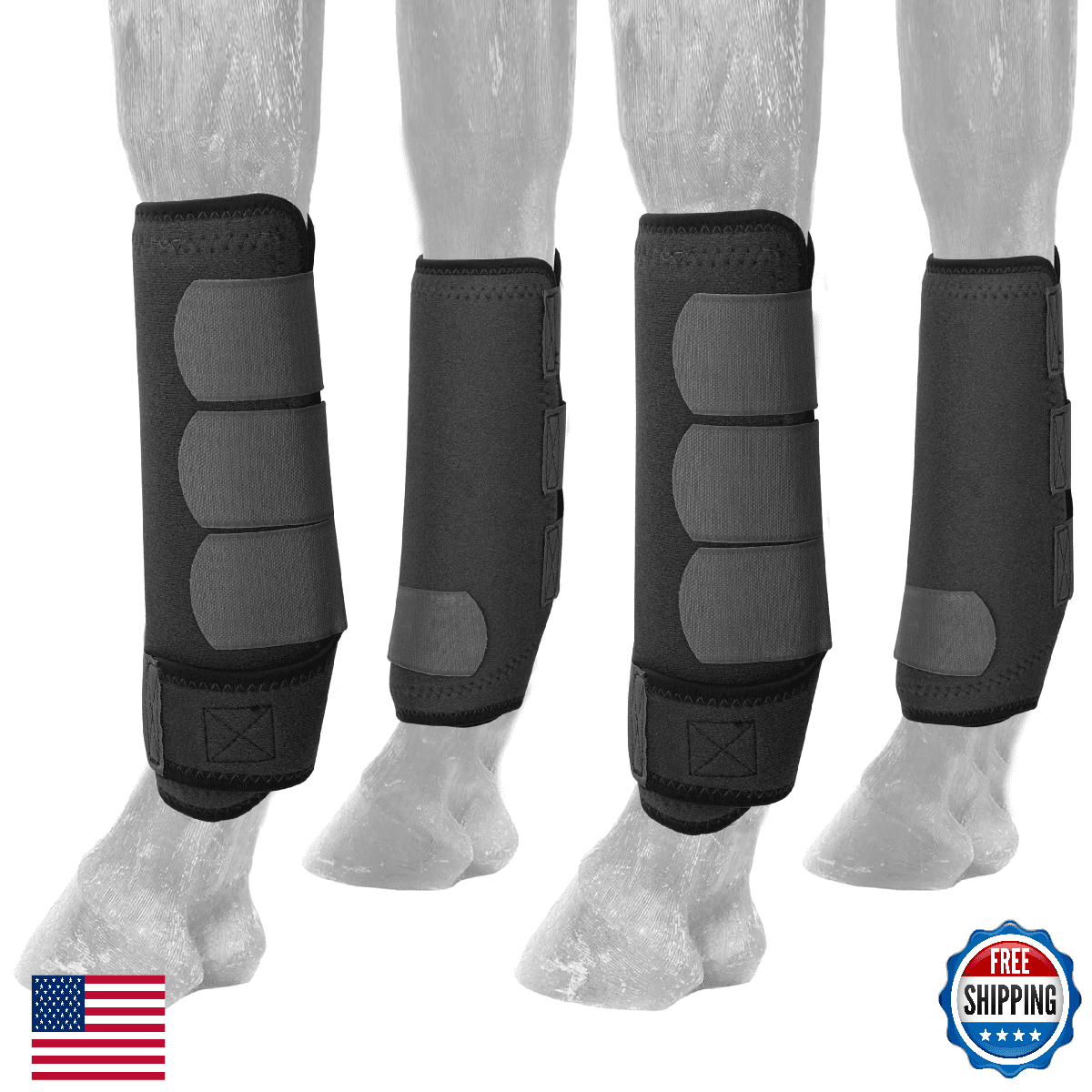 AccompMe Medicine Horse Boots Splint Boots for Horses Protective Lower Limb Brus - Image 1