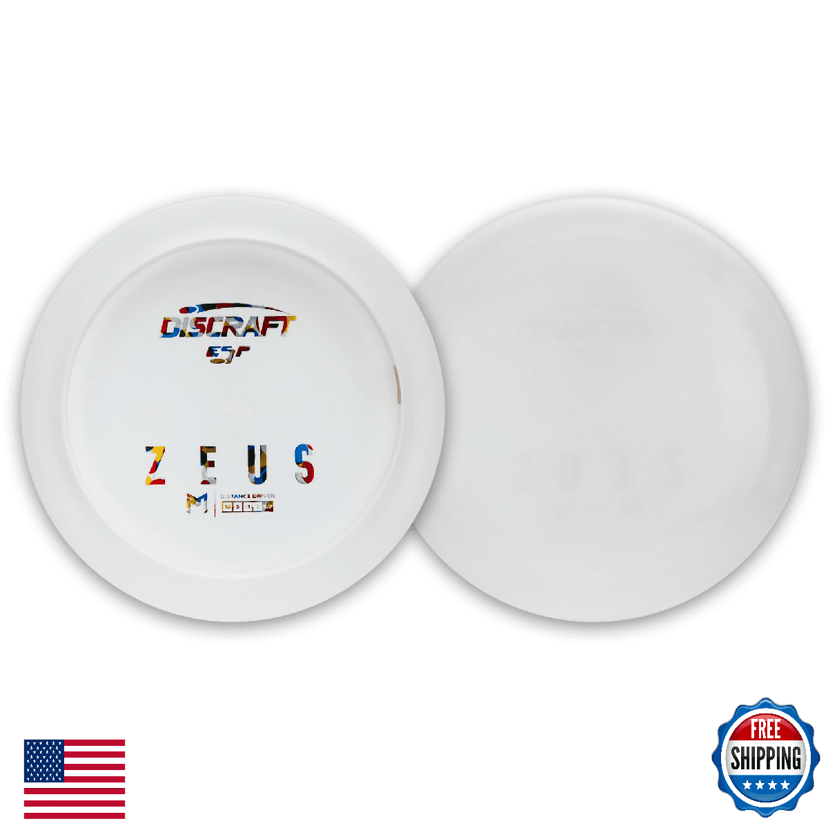 Discraft Paul McBeth White ESP Zeus 173-174g Distance Driver Golf Disc - Image 1