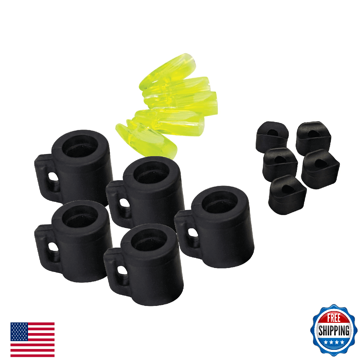 Cajun Bowfishing Arrow Slides 5-Pack - Snap-Back Preventer Kit - Simple Design - Image 1