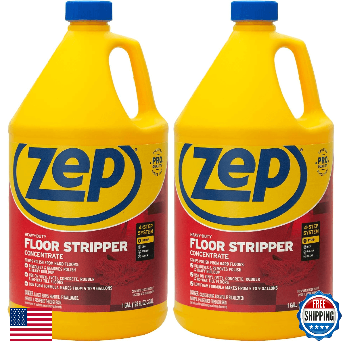 Zep Heavy-Duty Floor Stripper Concentrate 1 Gallon Low Foaming Deep Penetrating - Image 1