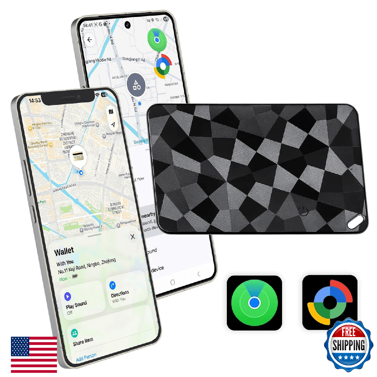 2026 New Dual System Wallet Tracker for Both iOS & Android Phones, Rechargeable - Image 1