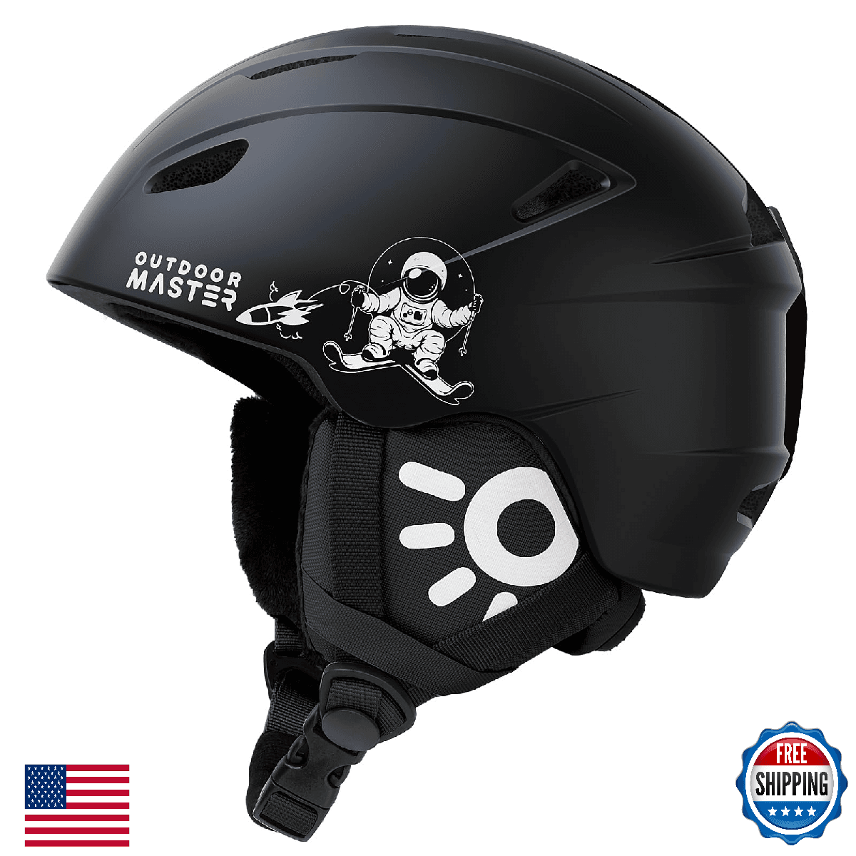OutdoorMaster Anoa Kids Ski Helmet - Snowboard Helmet for Children - Adjustable - Image 1