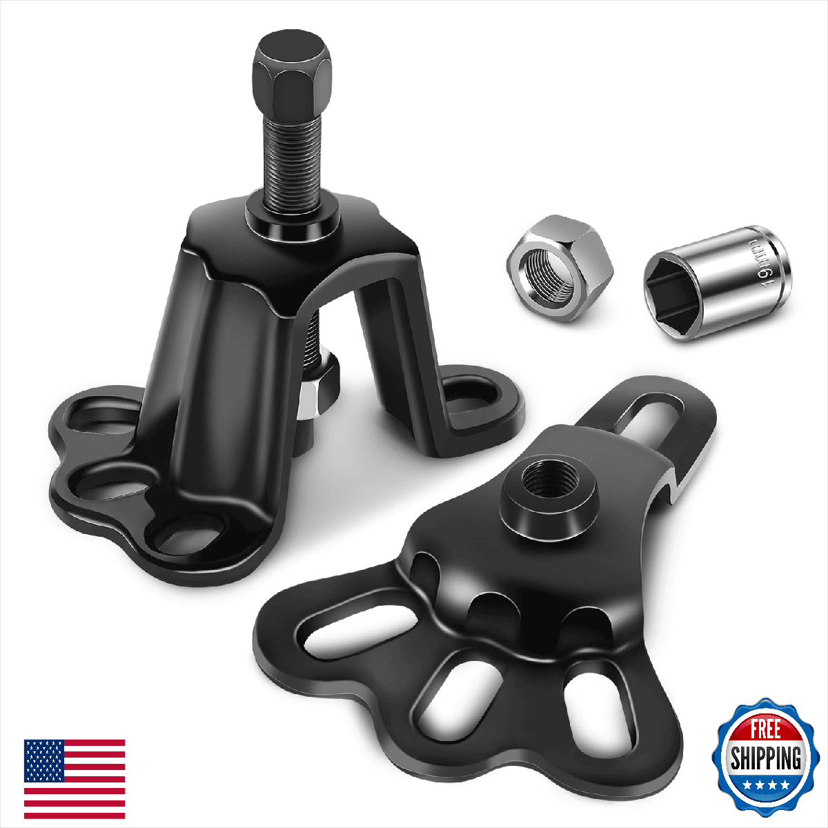 DNA Motoring Universal 5pc Front Wheel Hub Puller Set & Axle Installer Remover - Image 1