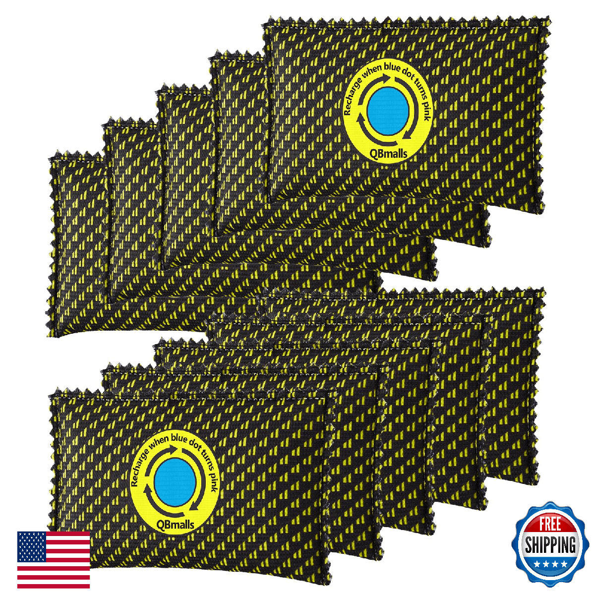 QBmalls 100g Rechargeable Desiccant Packs (10) - Moisture Absorber Storage Bins - Image 1