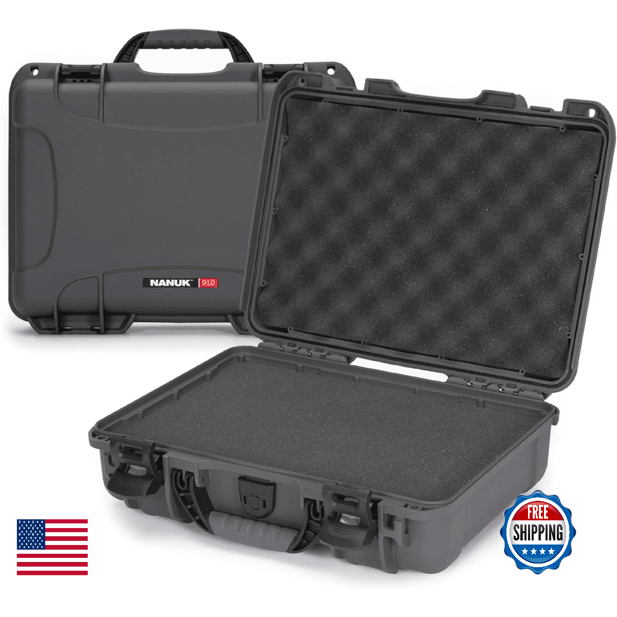 NANUK 910 Hard Case w/ Customizable Cubed Foam, IP67 Waterproof, Dustproof - Image 1