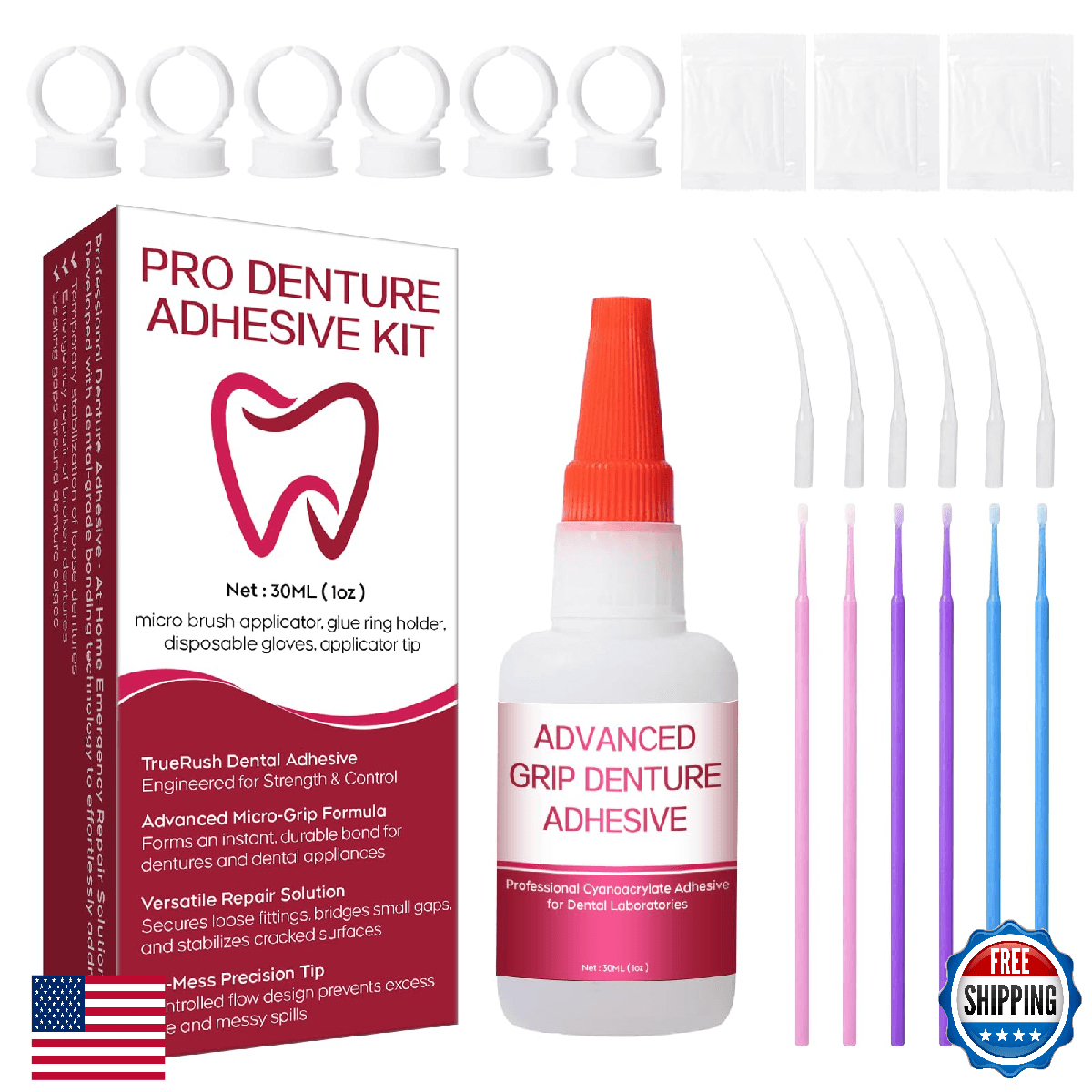 Dental Lab Instant Bonding Dental Glue for Dentures & Lab Tools - Fast-Setting i - Image 1