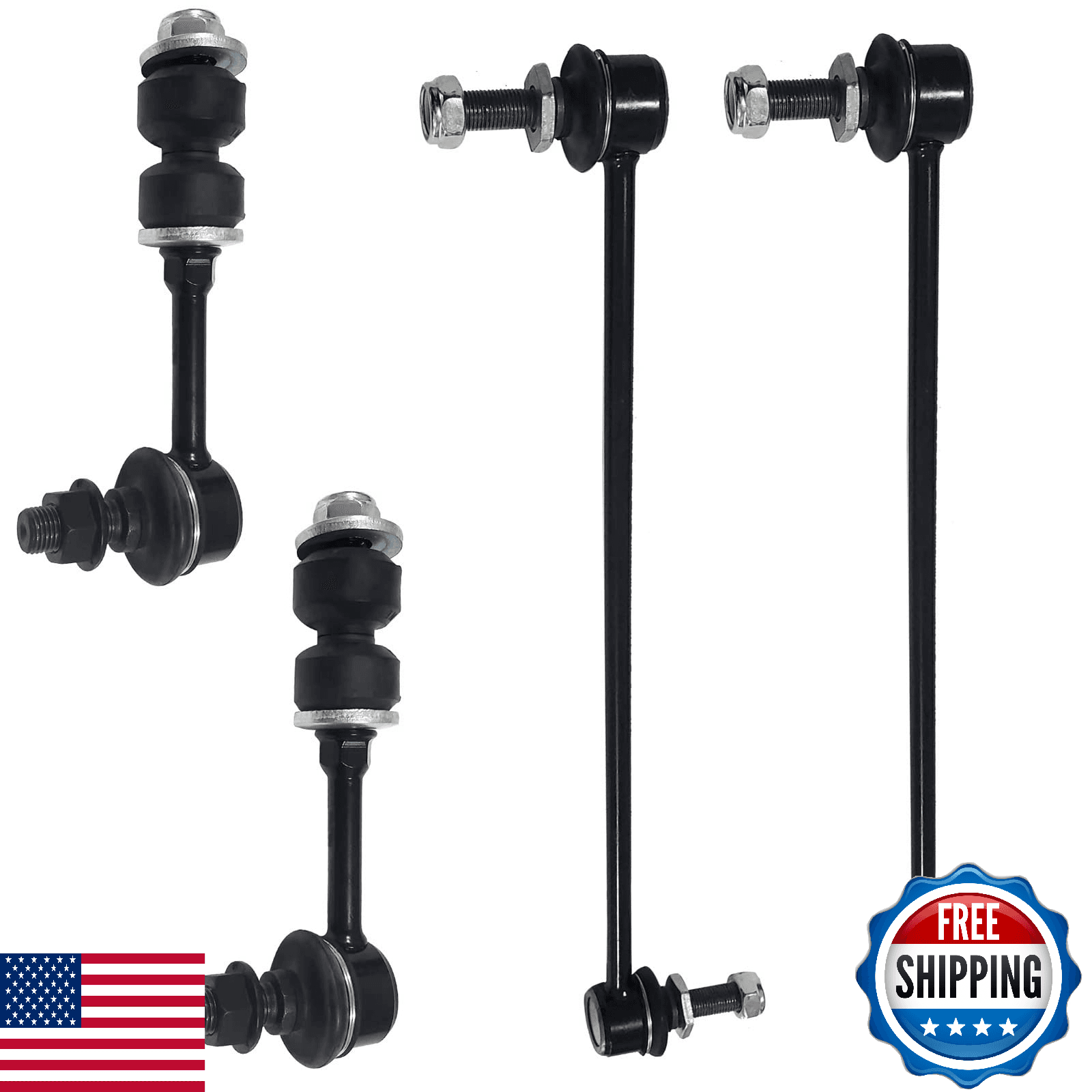 KDSA 4PC Front Rear Sway Bar End Link Kit Toyota RAV4 2006-2017 Suspension - Image 1
